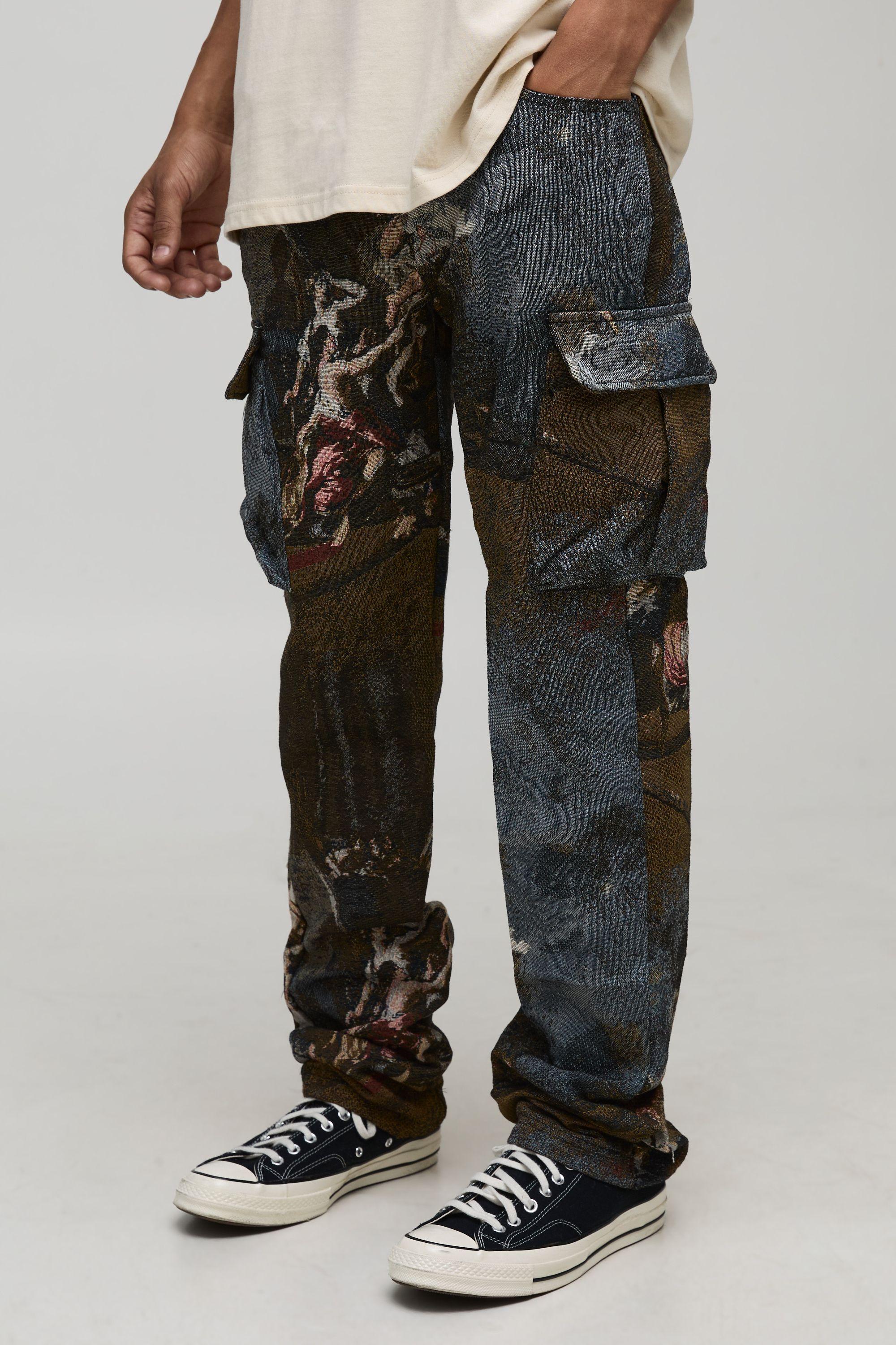 Renaissance Angelic Straight Stacked Cargo Flare by BOOHOOMAN