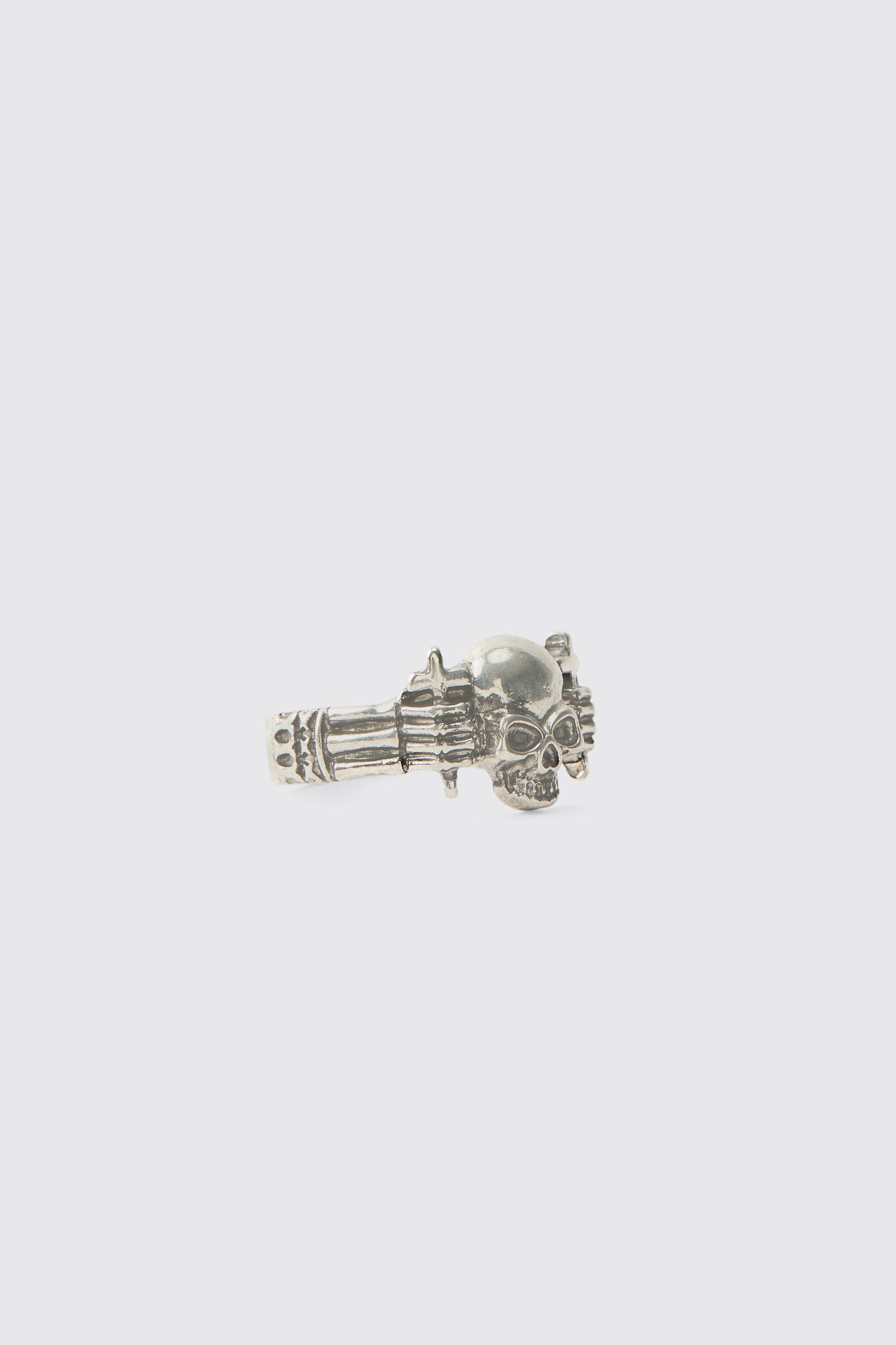 Silver Skull Ring by BOOHOOMAN