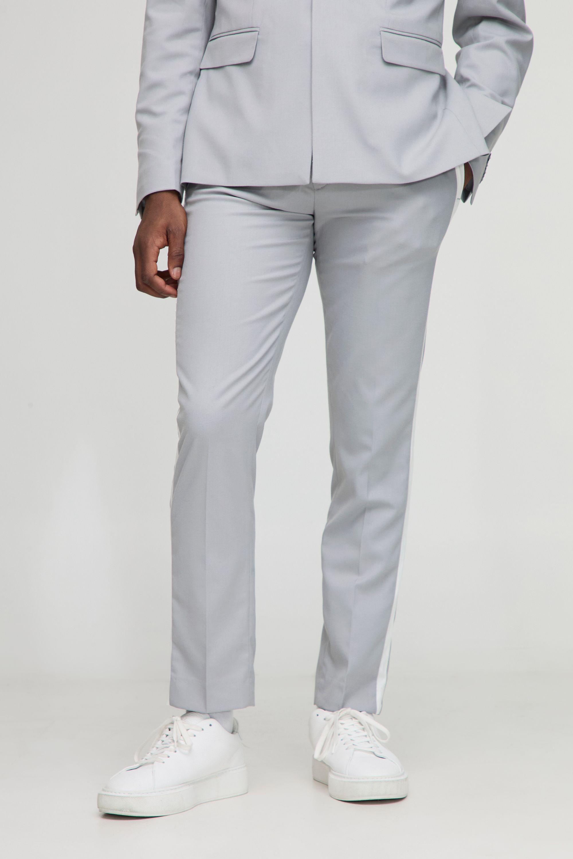 Slim Fit Contrast Stripe Tailored Trouser by BOOHOOMAN
