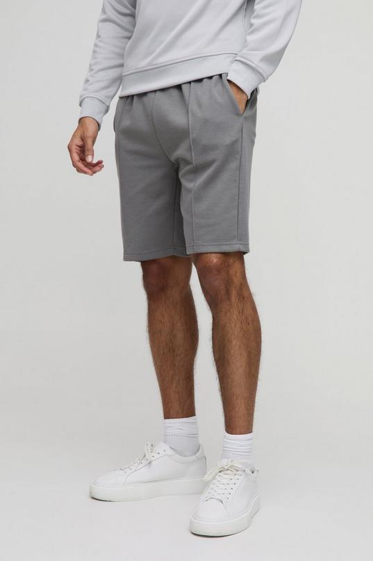 Slim Fit Interlock Smart Pintuck Short by BOOHOOMAN