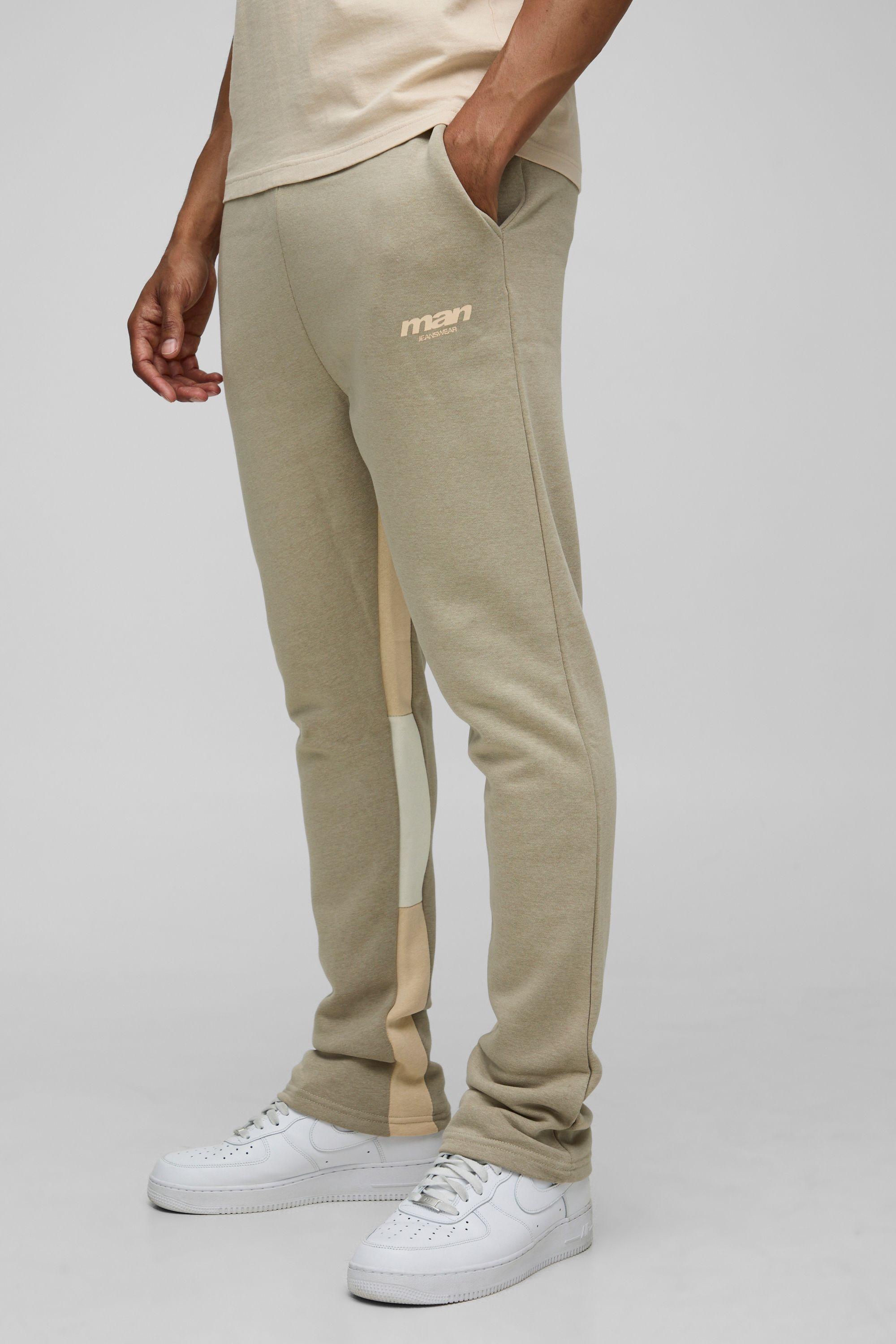 Slim Fit Man Colour Block Joggers by BOOHOOMAN