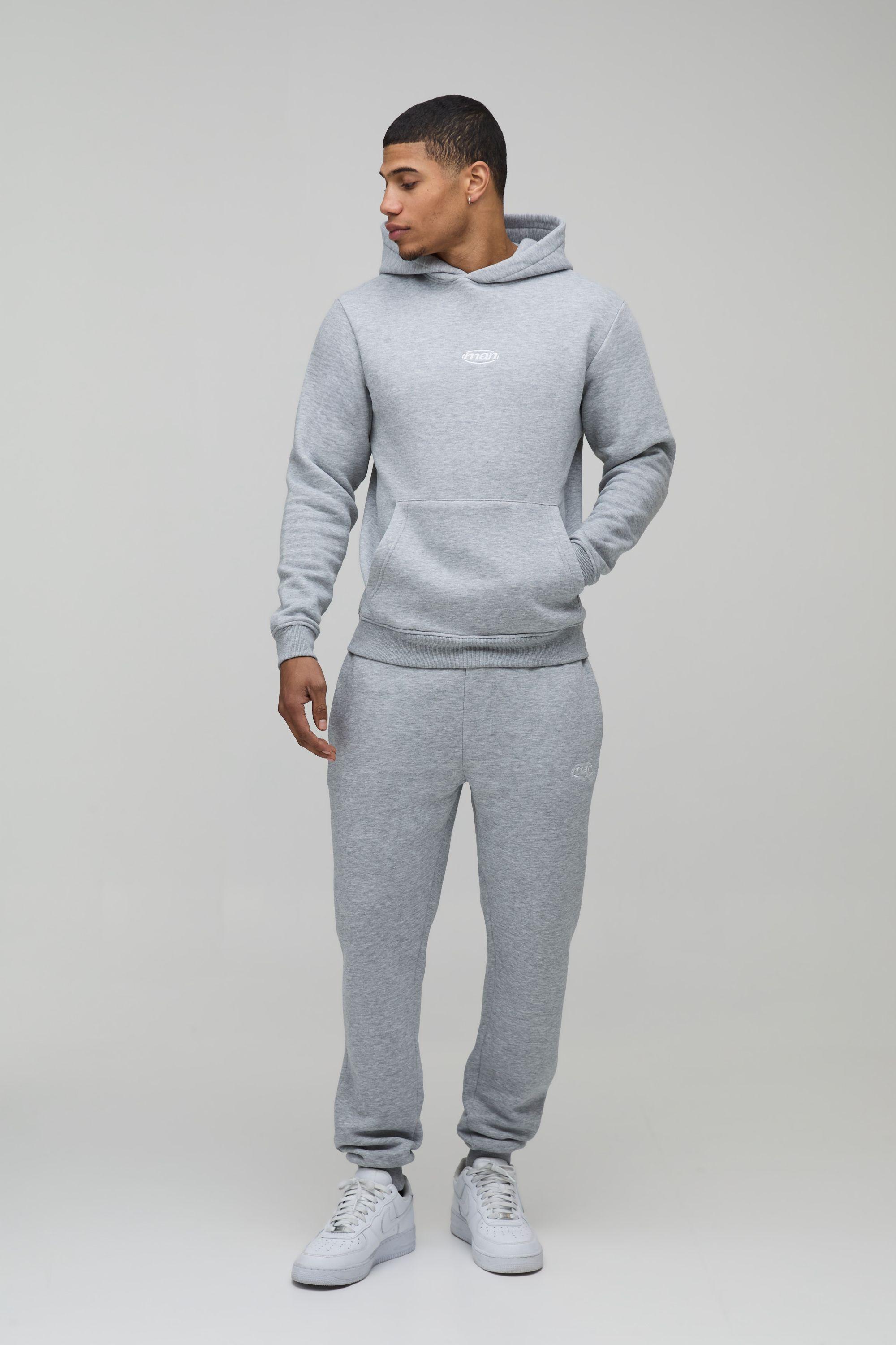 Slim Fit Man Sport Hooded Tracksuit by BOOHOOMAN