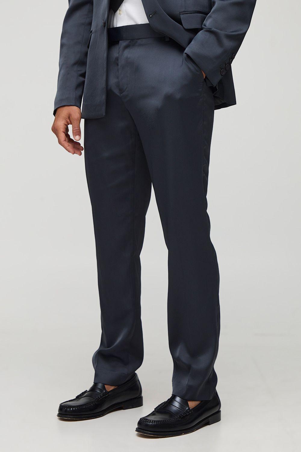 Slim Fit Satin Trouser by BOOHOOMAN