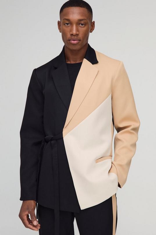 Slim Fit Wrap Panel Blazer by BOOHOOMAN