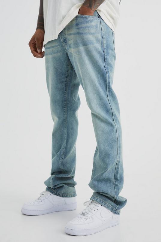 Slim Flare Rigid Washed Jeans by BOOHOOMAN