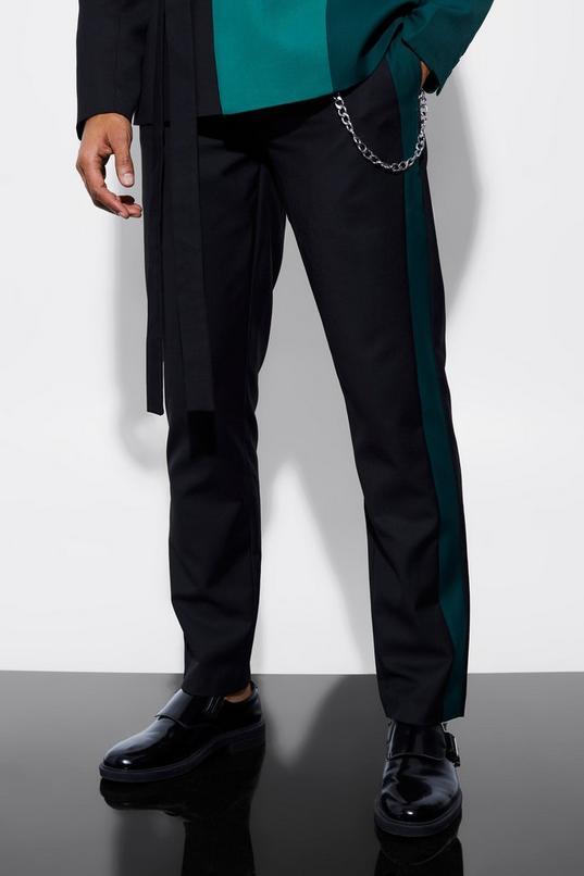 Slim Side Panel Suit Trousers by BOOHOOMAN