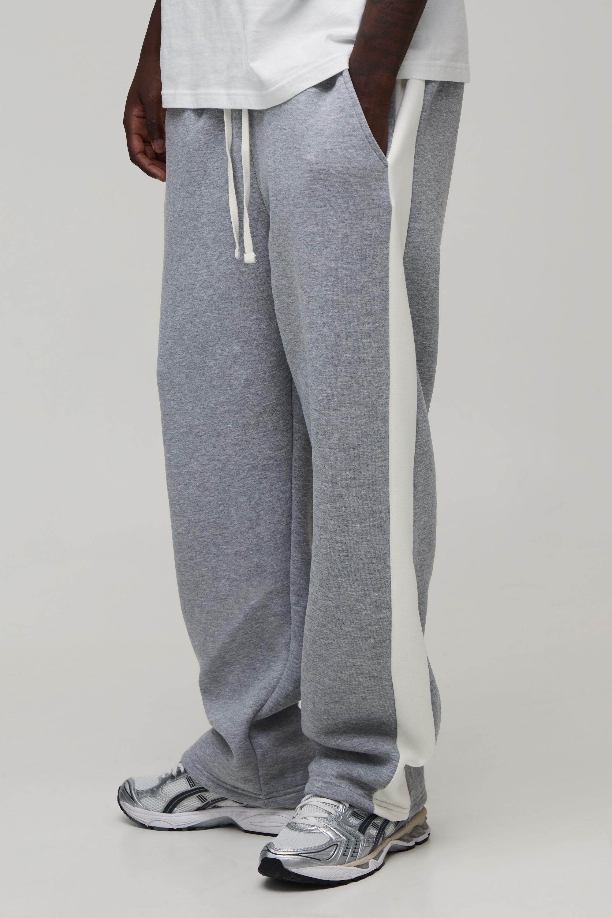 Straight Fit Panelled Jogger by BOOHOOMAN