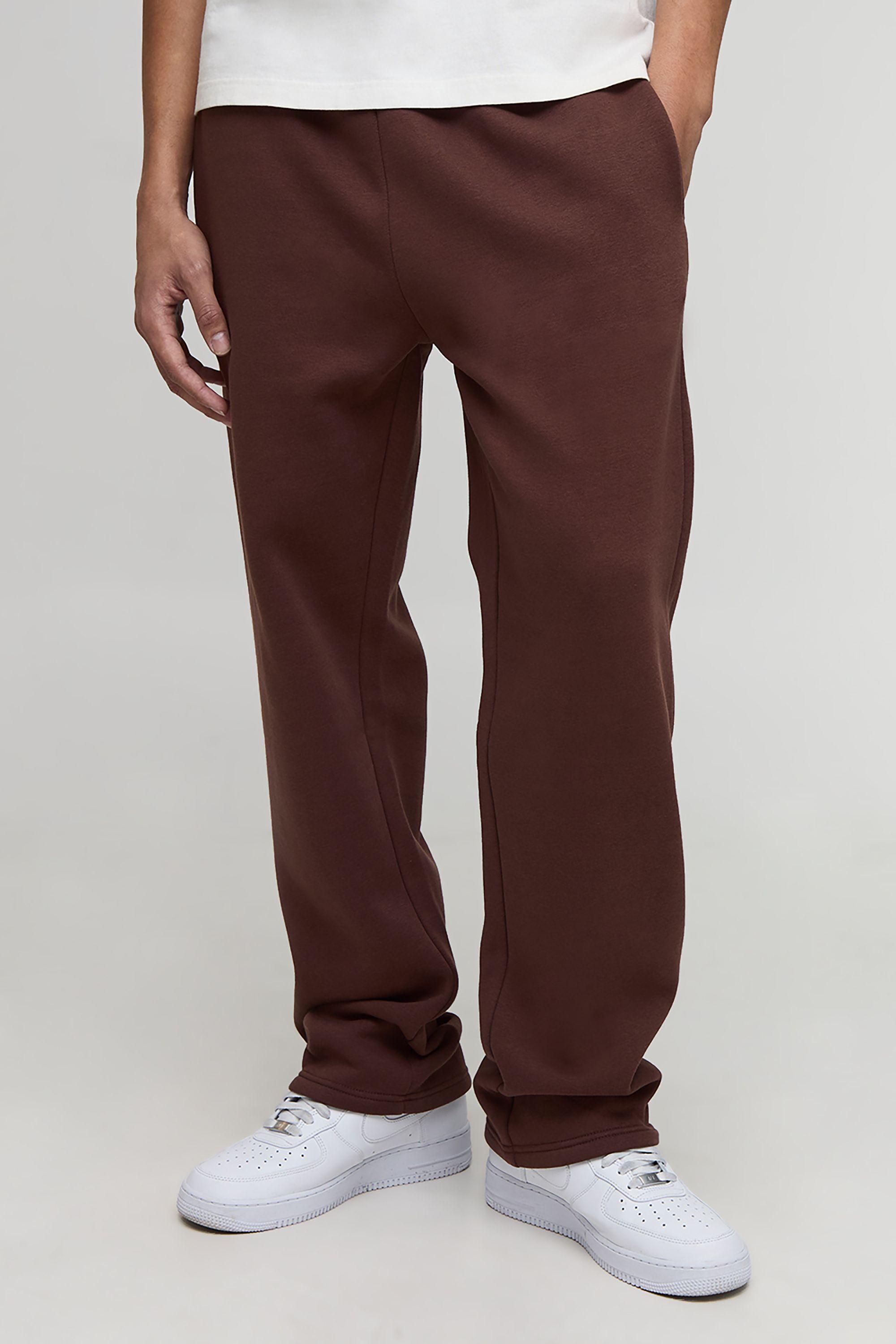 Straight Fit Plain Jogger by BOOHOOMAN