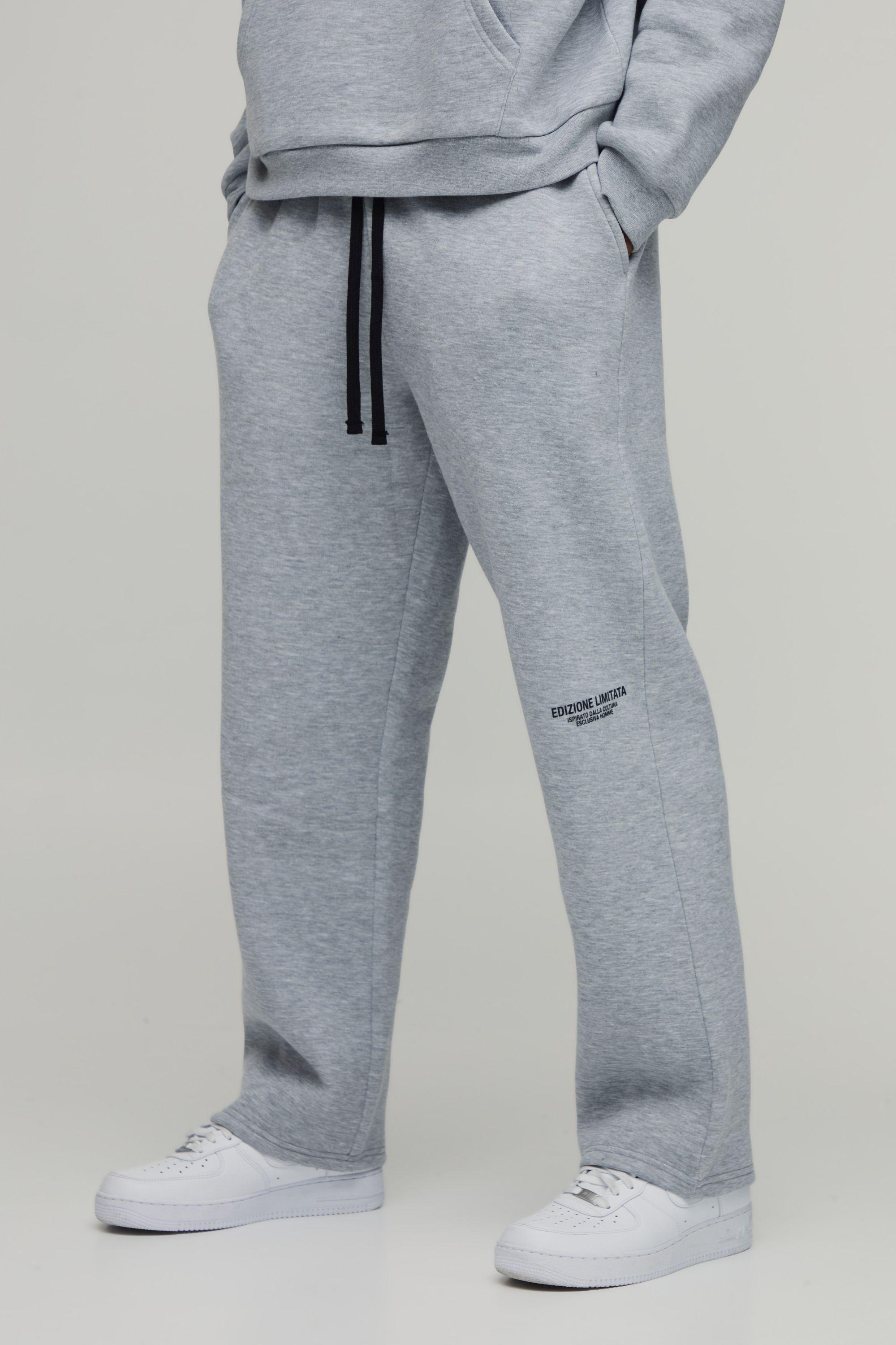 Straight Fit Printed Jogger by BOOHOOMAN
