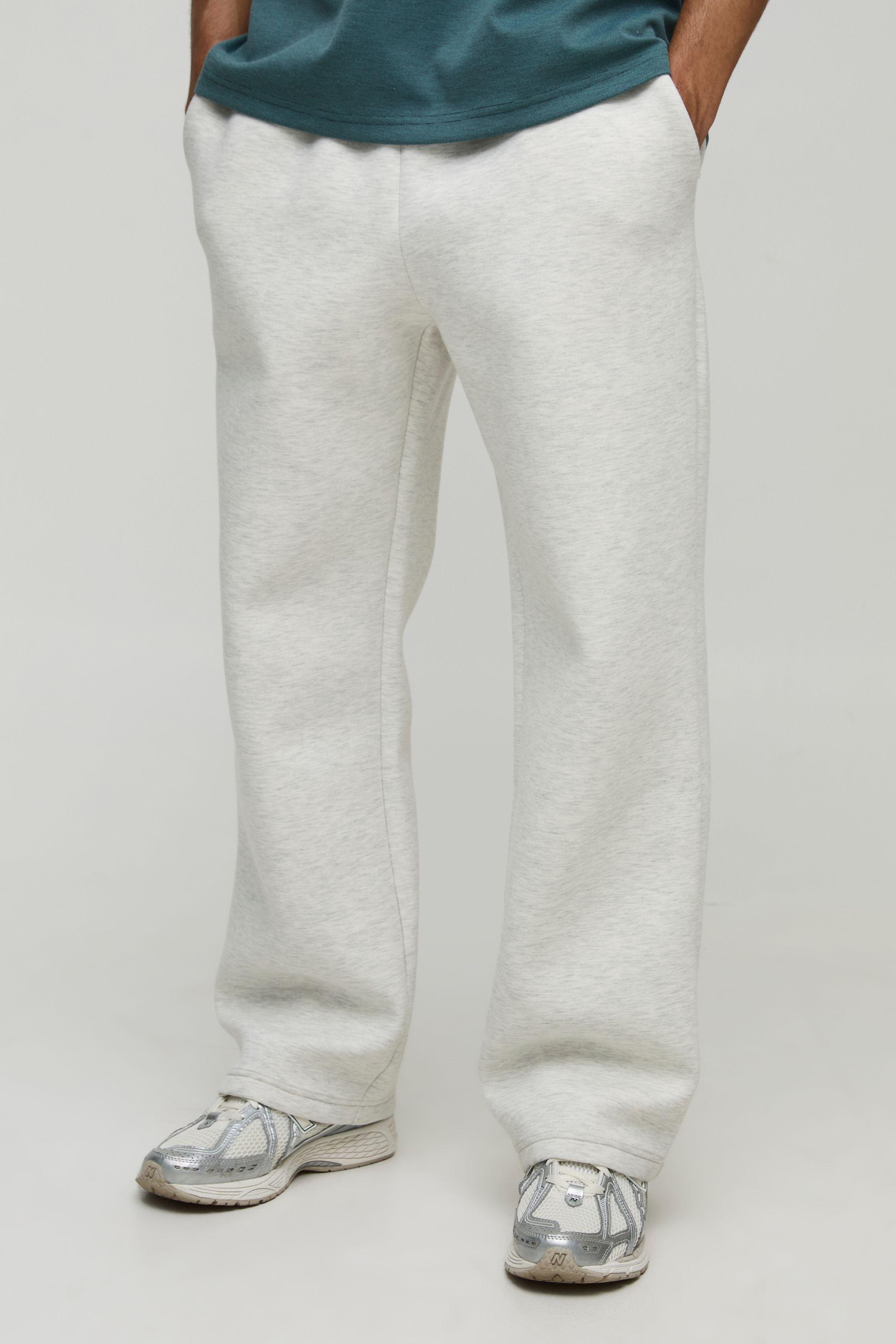 Straight Leg Bonded Scuba Joggers by BOOHOOMAN