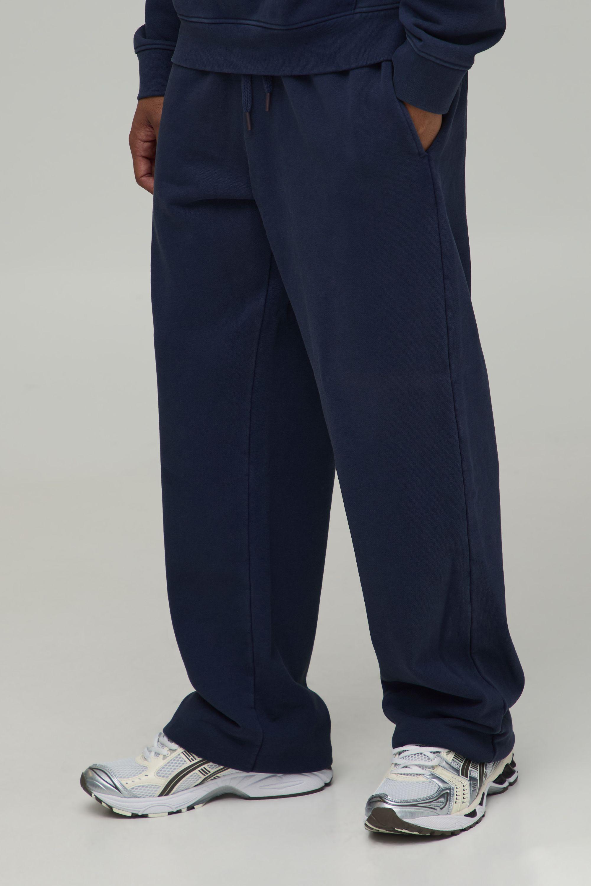 Straight Leg Premium 480gsm Washed Jogger by BOOHOOMAN