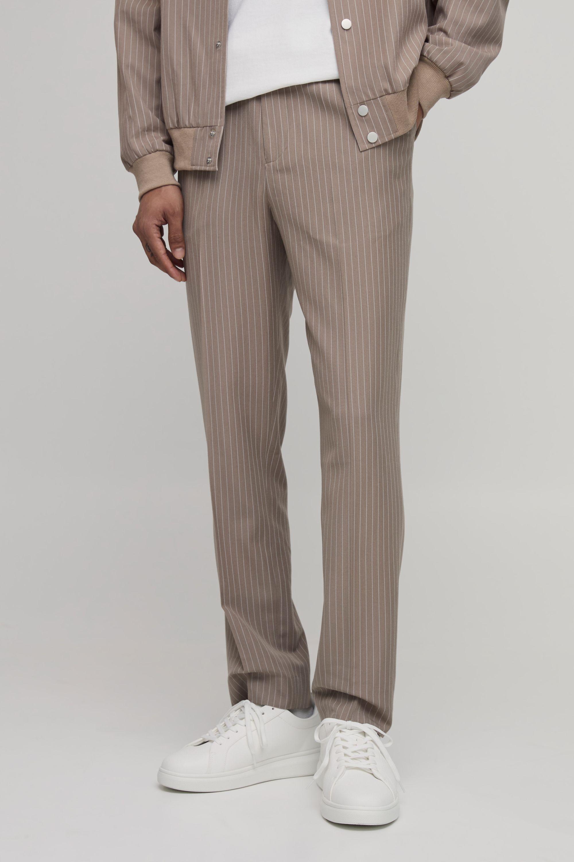 Tailored Straight Fit Stripe Co-Ord Trousers by BOOHOOMAN