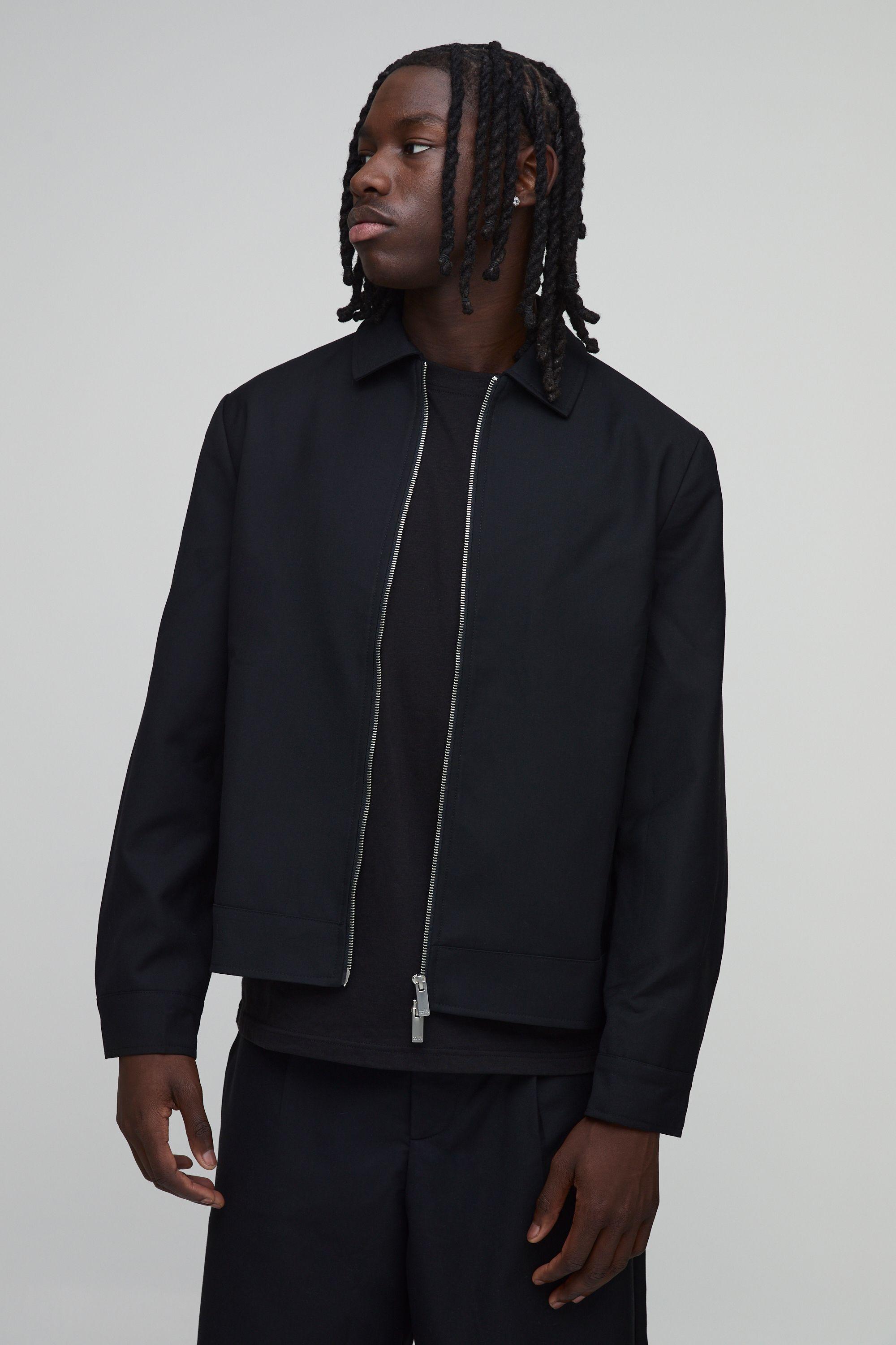 Tailored Zip Up Harrington Co-Ord Jacket by BOOHOOMAN