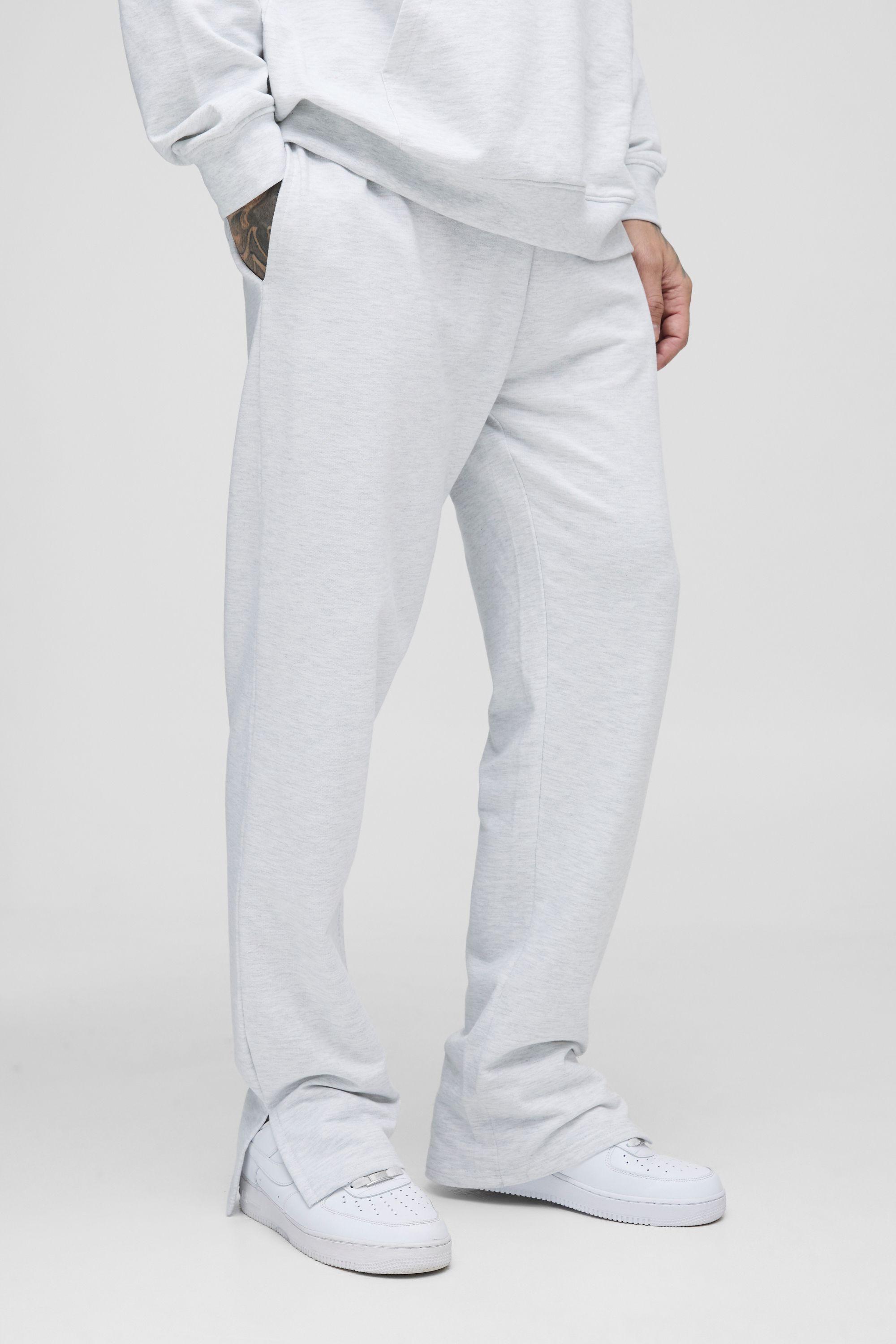 Tall 260GSM Loopback Regular Fit Split Hem Basic Joggers by BOOHOOMAN