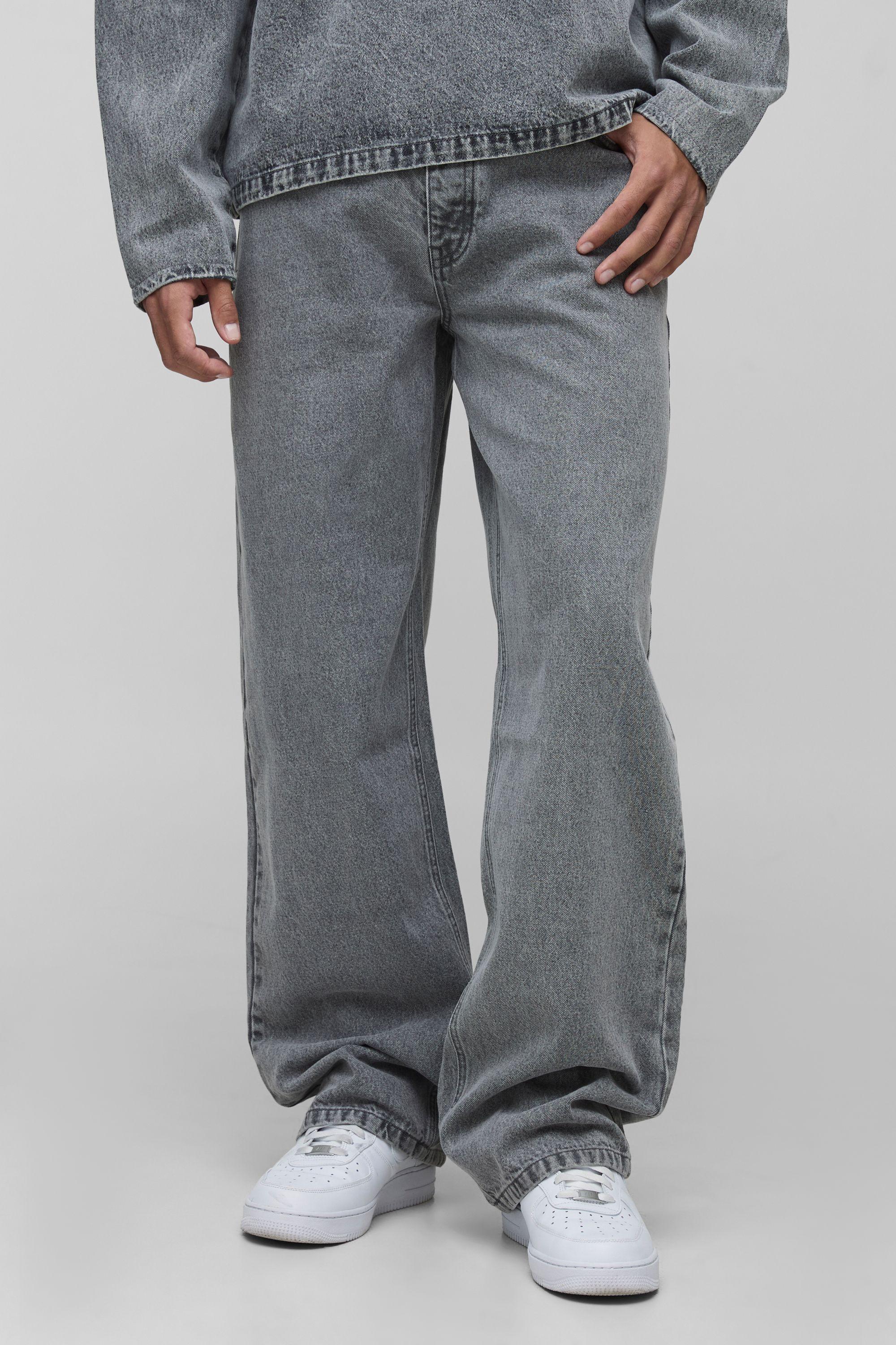 Tall Acid Wash Relaxed Fit Jeans by BOOHOOMAN