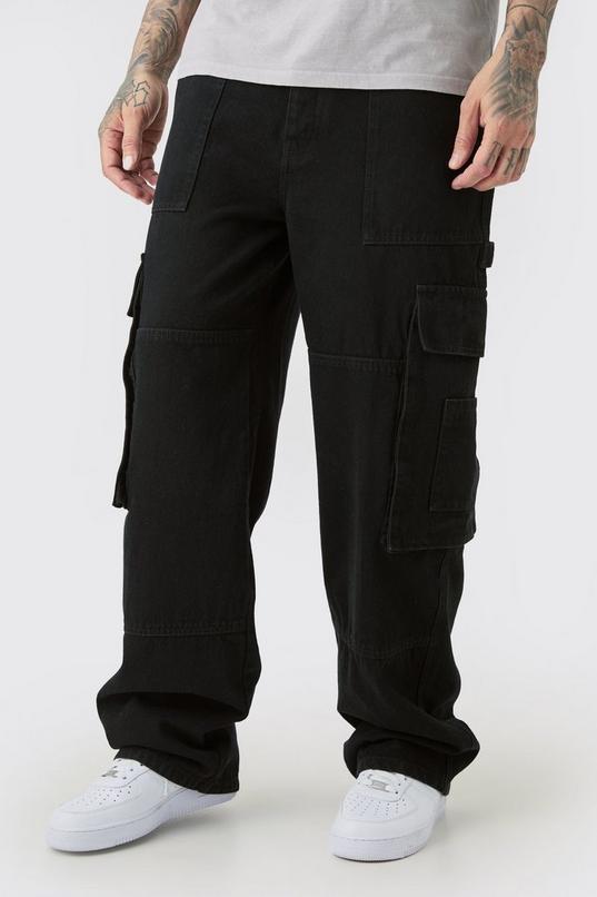 Tall Baggy Fit Cargo Jeans by BOOHOOMAN