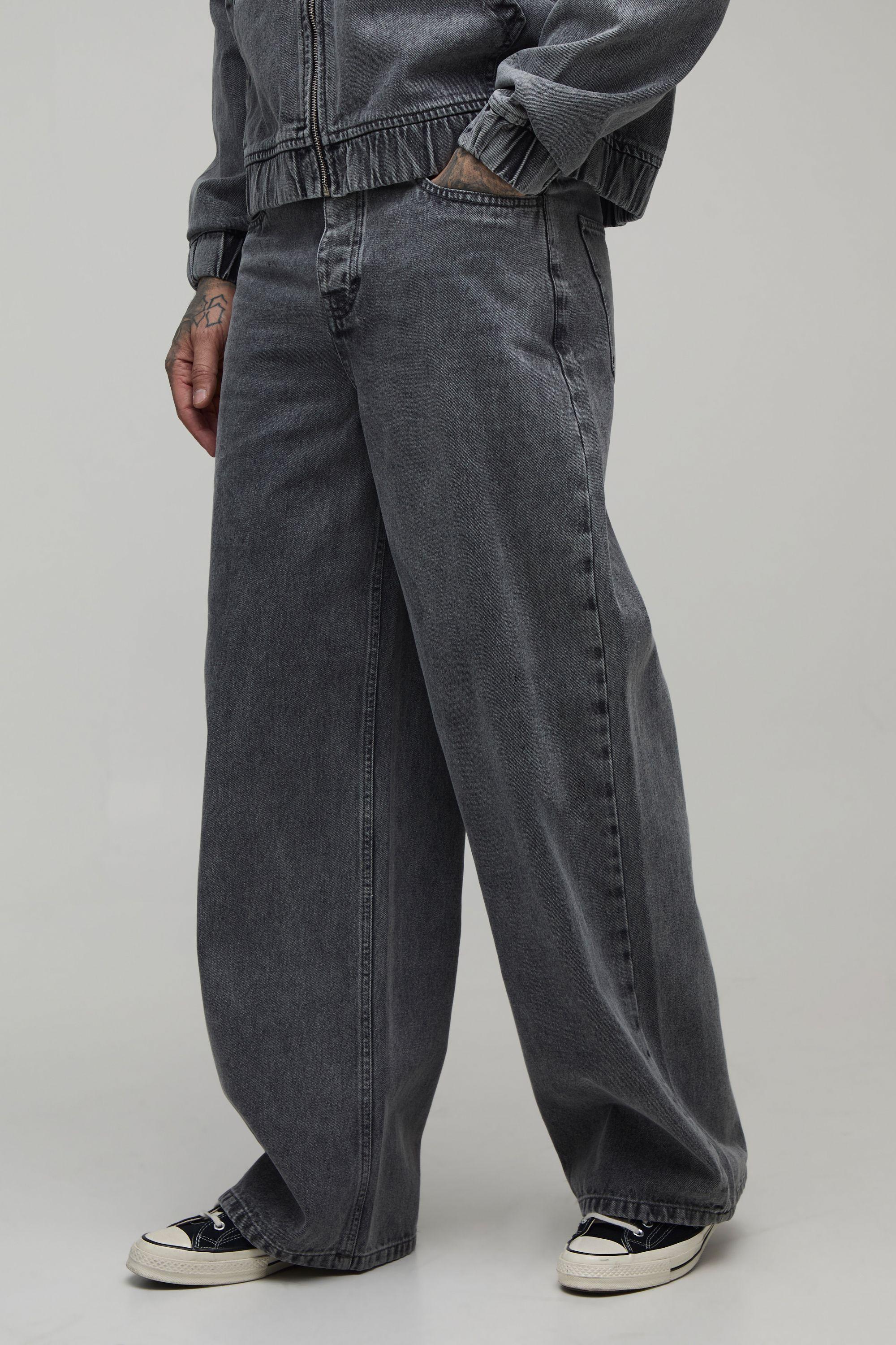 Tall Baggy Fit Washed Jeans by BOOHOOMAN