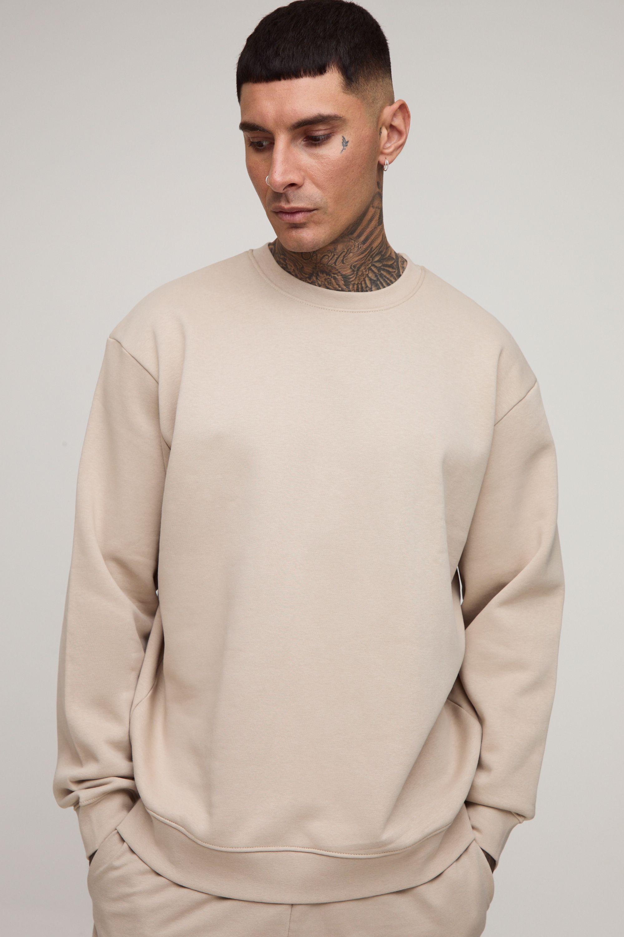 Tall Basic Oversized Crew Neck Sweatshirt by BOOHOOMAN