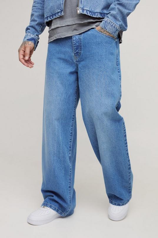 Tall Belted Baggy Fit Jeans by BOOHOOMAN