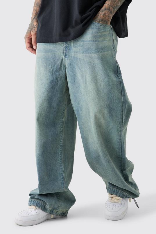 Tall Denim Parachute Jeans by BOOHOOMAN