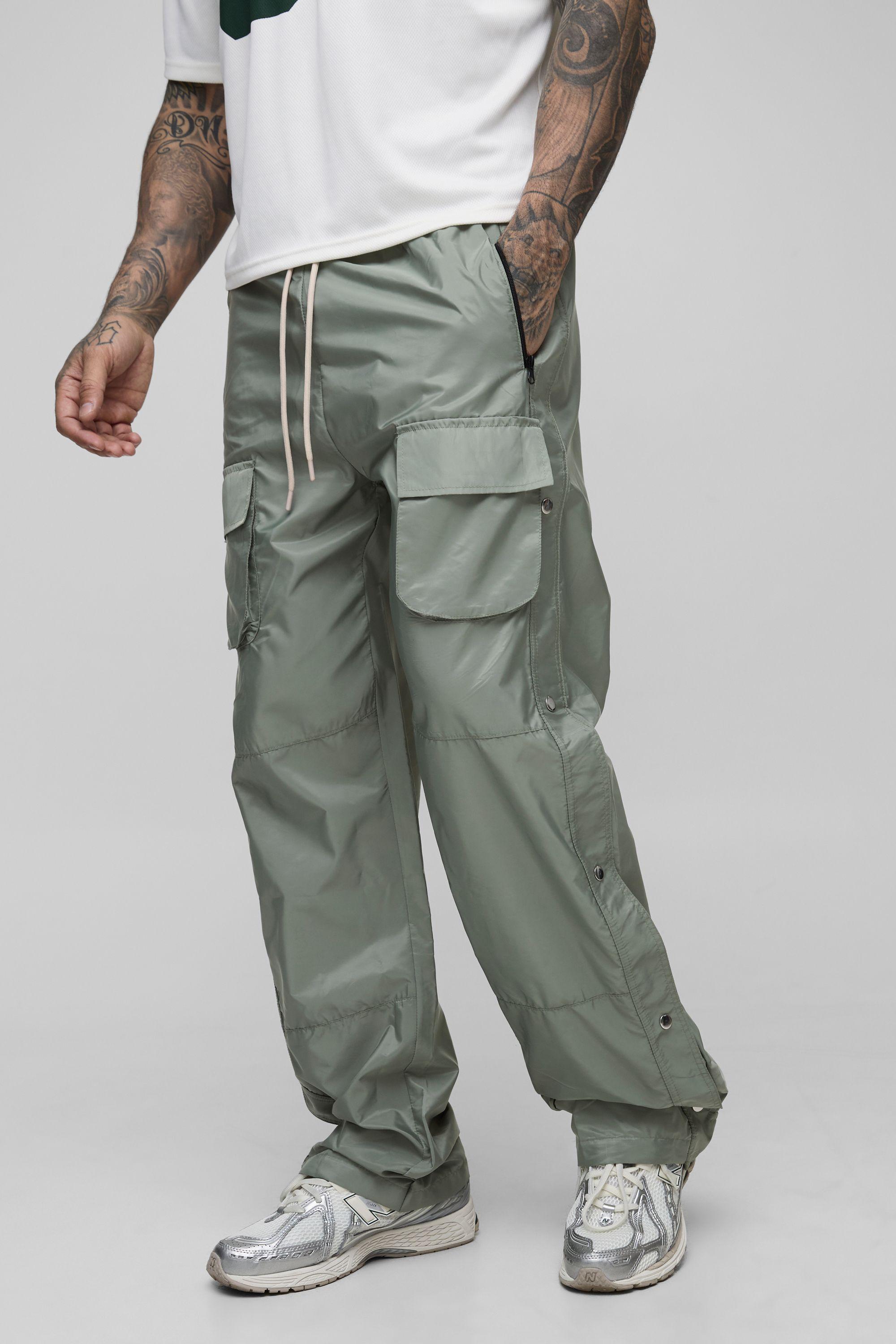 Tall Elasticated Waist Relaxed Cargo Trousers by BOOHOOMAN
