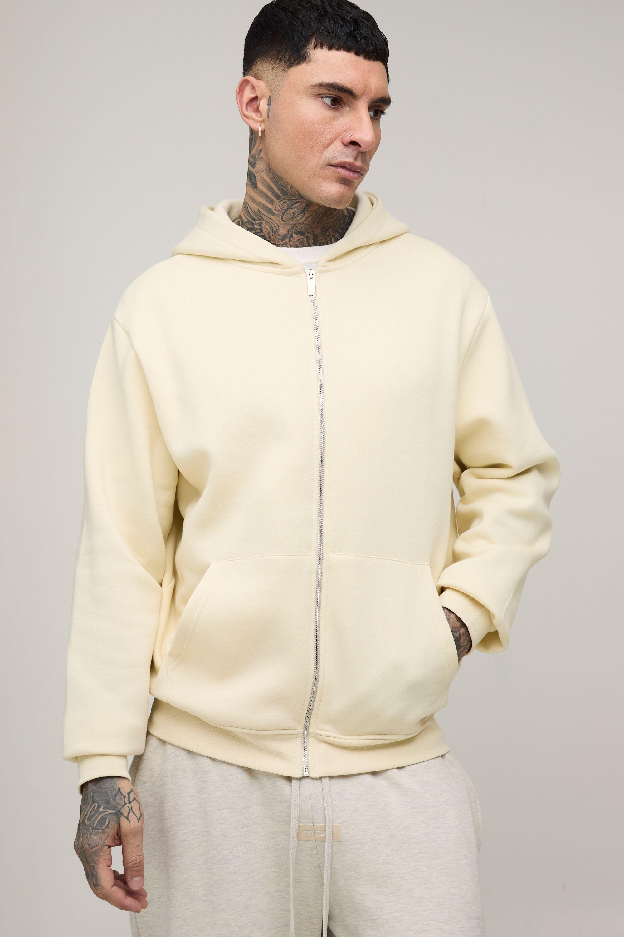 Tall Essential Regular Zip Through Hoodie by BOOHOOMAN