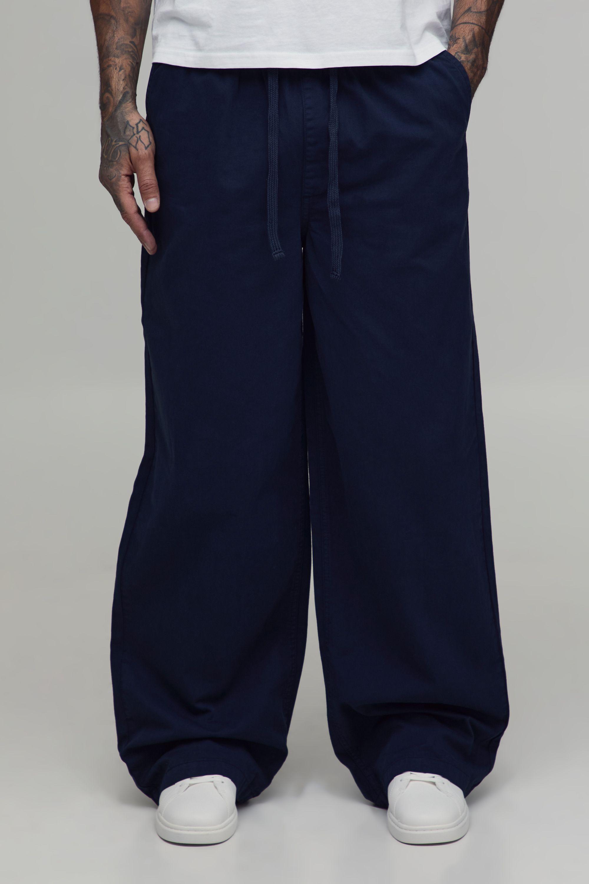 Tall Essential Relaxed Elasticated Waist Chino by BOOHOOMAN