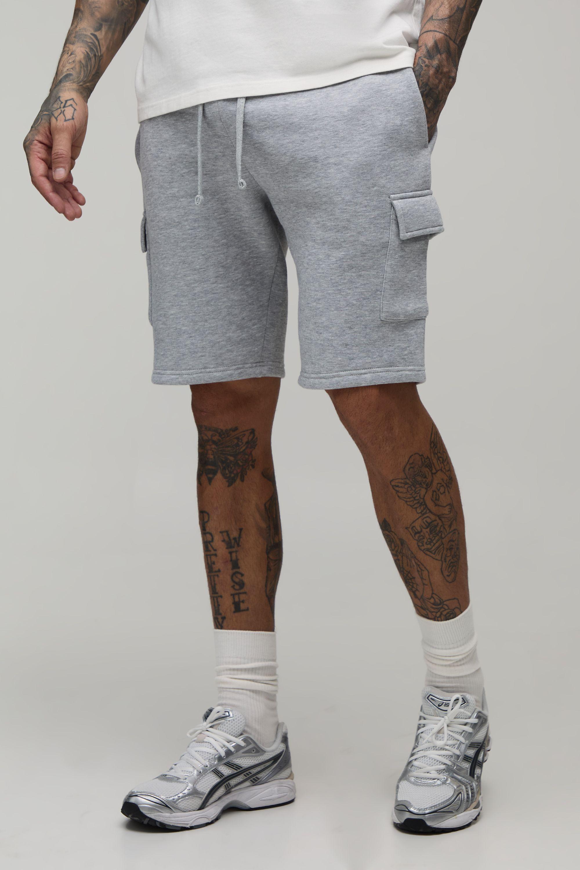 Tall Essential Slim Fit Cargo Jersey  Short by BOOHOOMAN