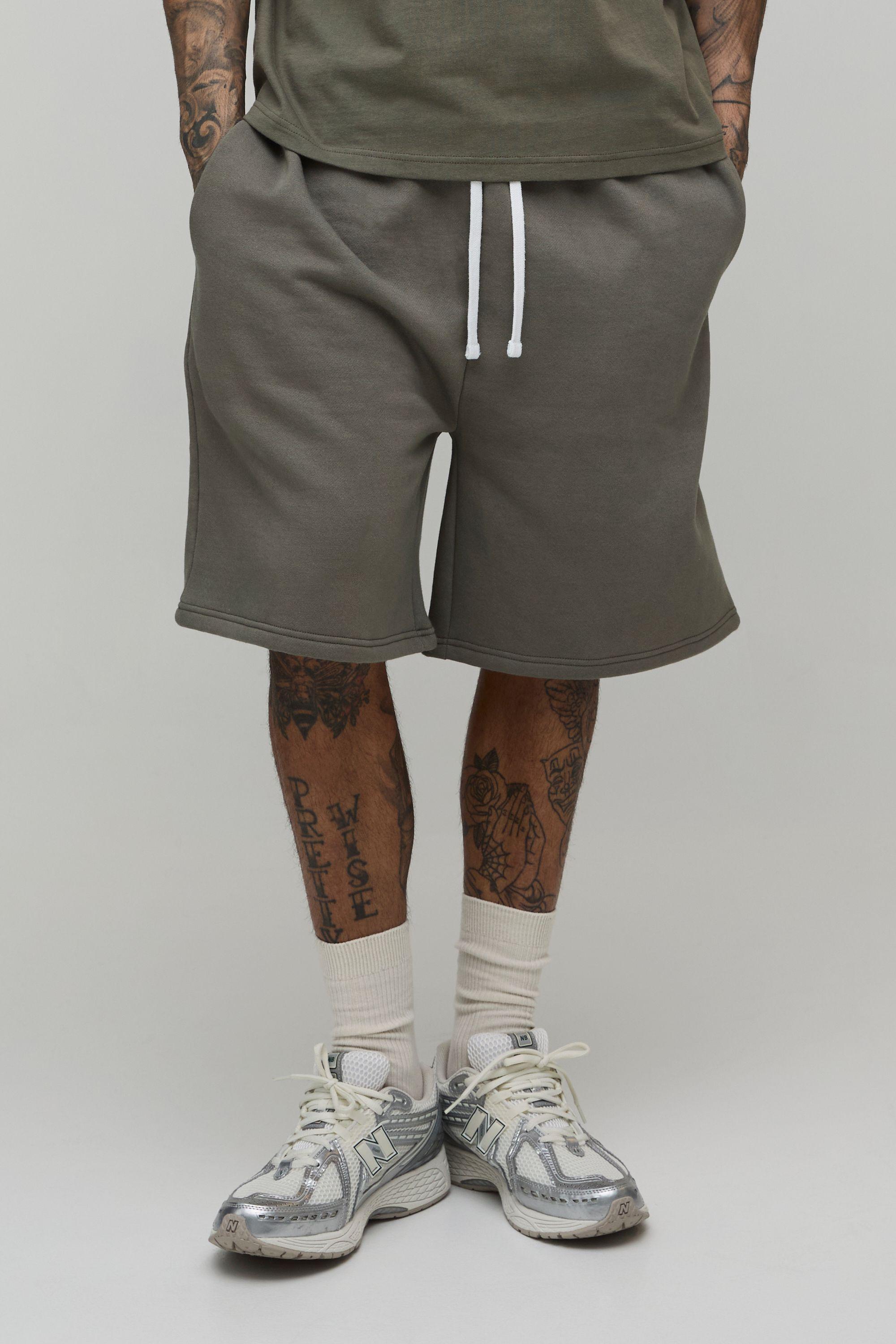 Tall Essential Washed Oversized Drop Crotch Short by BOOHOOMAN