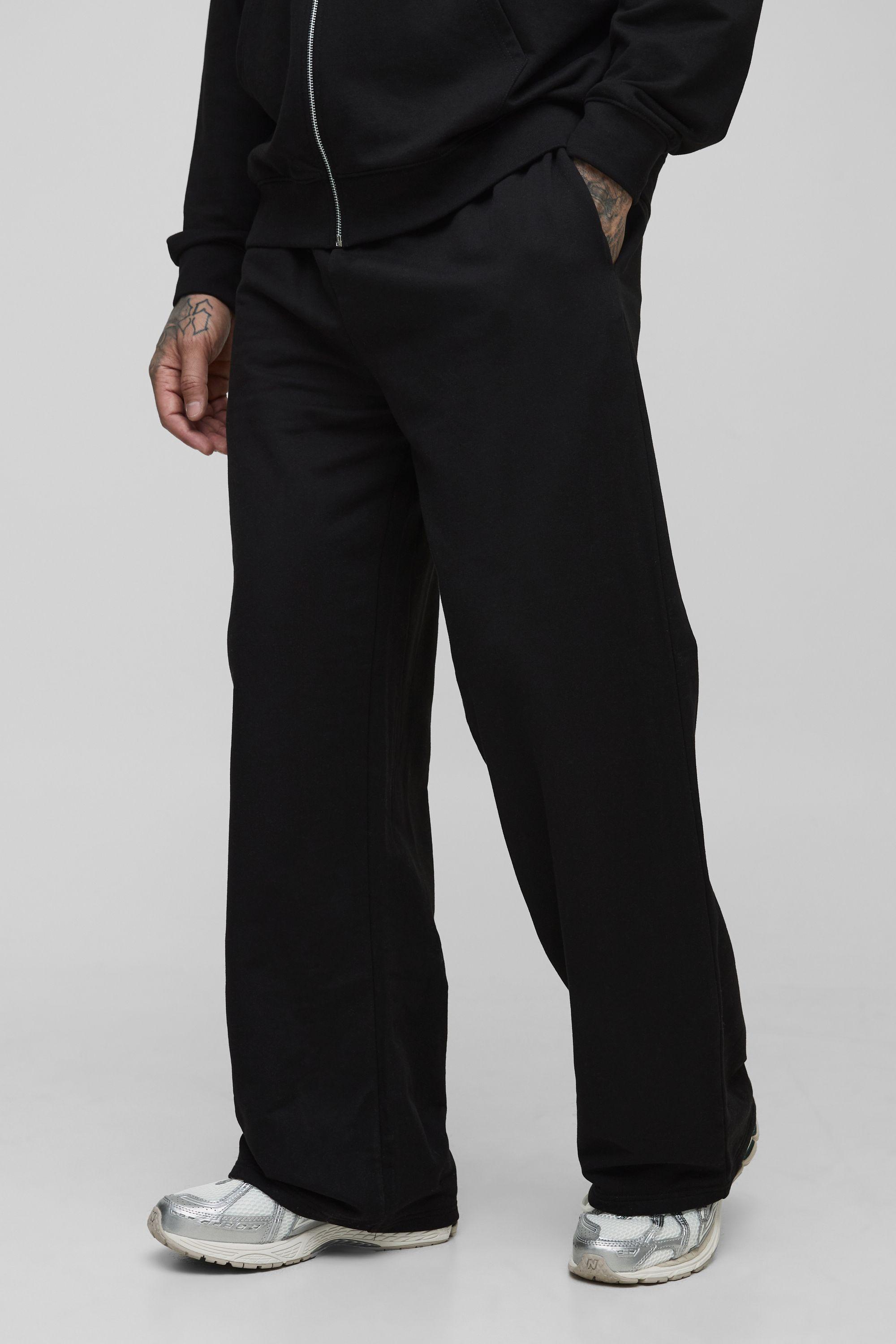 Tall Lightweight Loopback Wide Fit Basic Joggers by BOOHOOMAN Tall Lightweight Loopback Wide Fit Basic Joggers by BOOHOOMAN