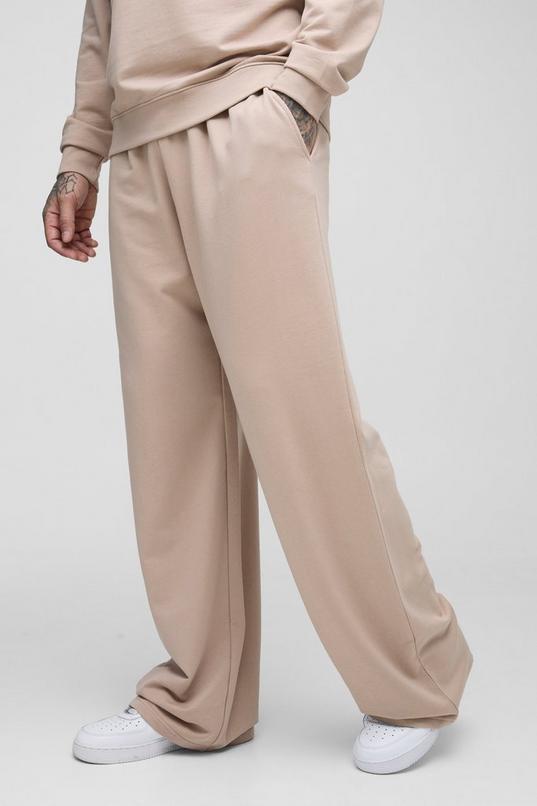 Tall Lightweight Loopback Wide Fit Basic Joggers by BOOHOOMAN Tall Lightweight Loopback Wide Fit Basic Joggers by BOOHOOMAN