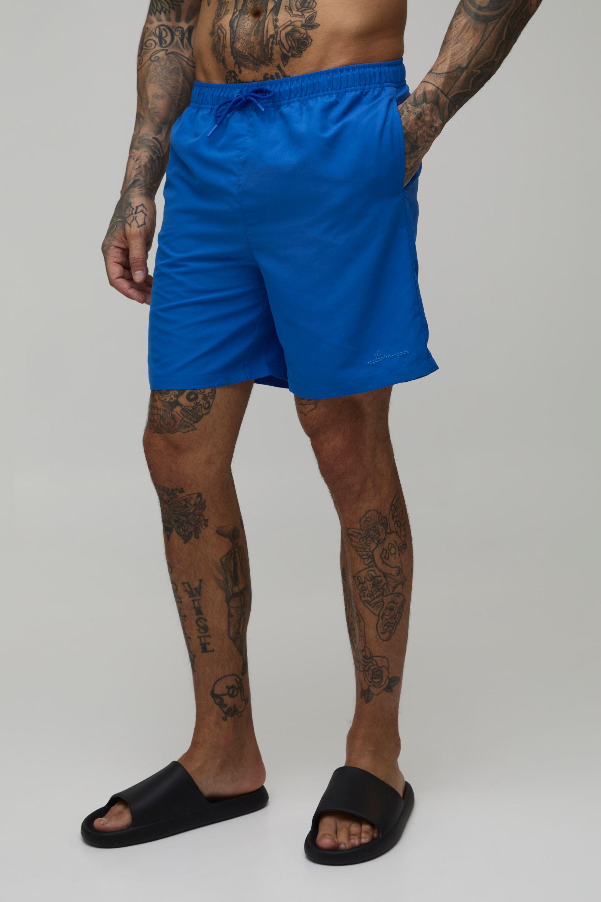 Tall Mid Length BM Autograph Swim Short by BOOHOOMAN