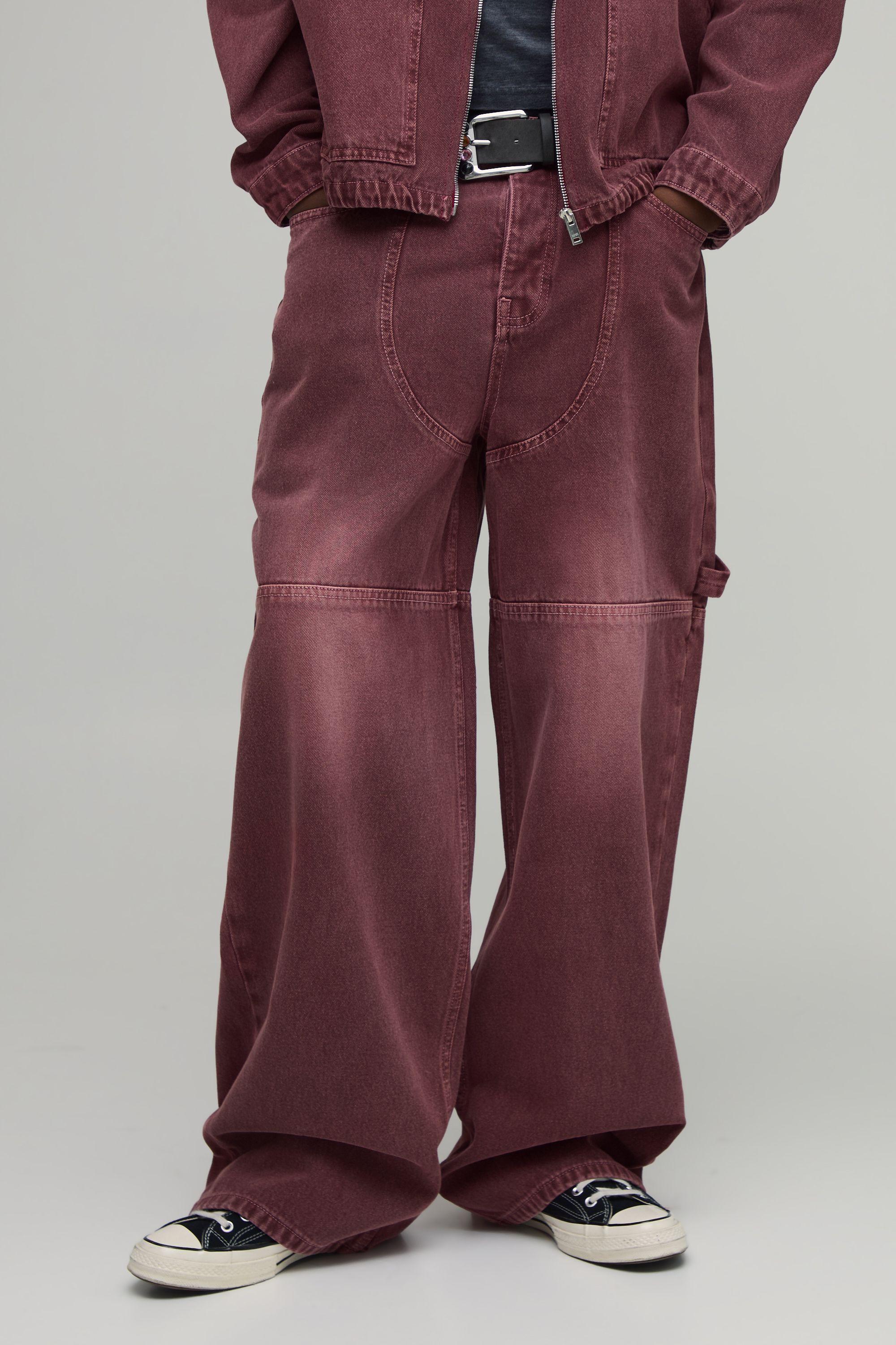 Tall Overdye Western Applique Baggy Jeans by BOOHOOMAN