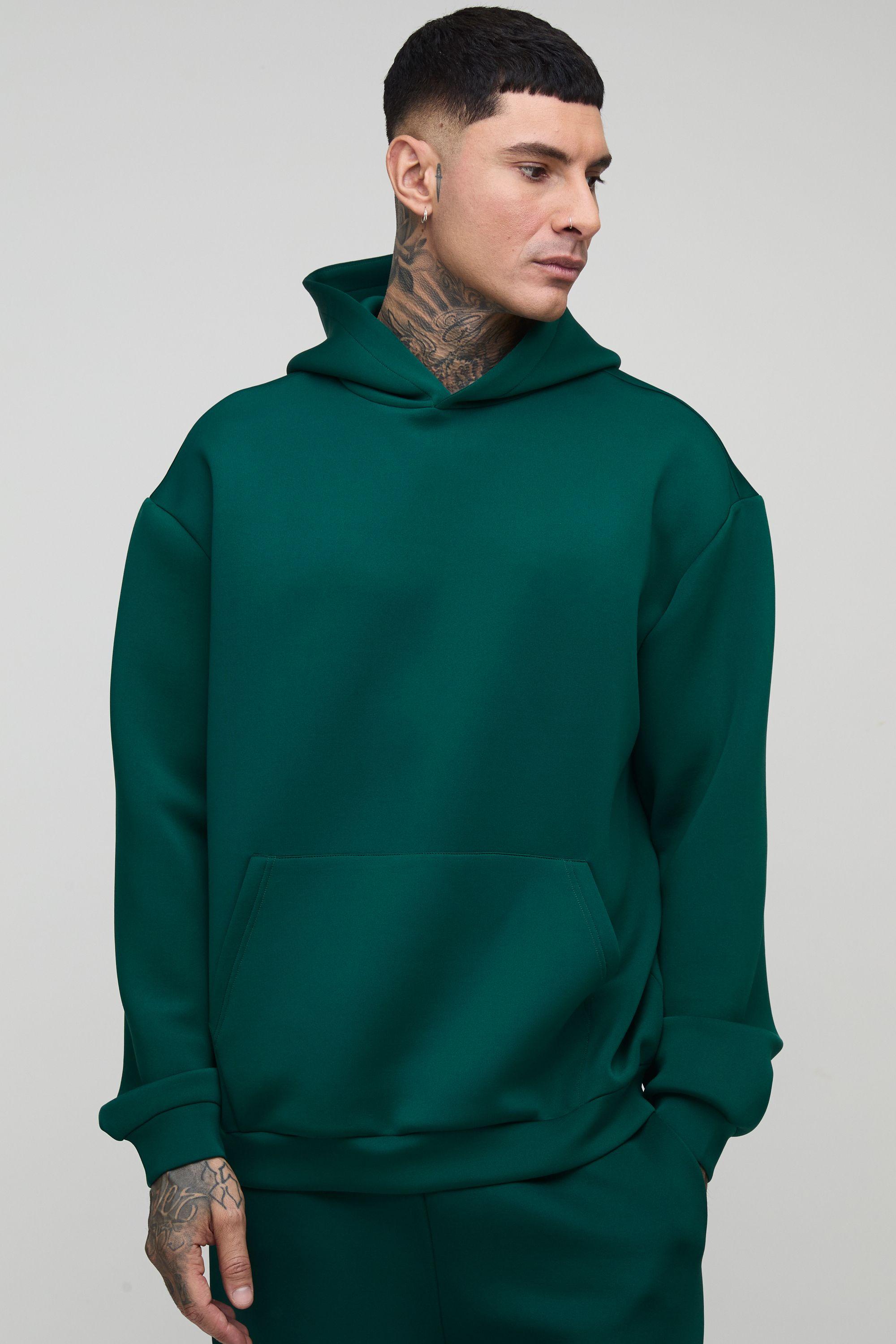 Tall Oversized Bonded Scuba Hoodie by BOOHOOMAN