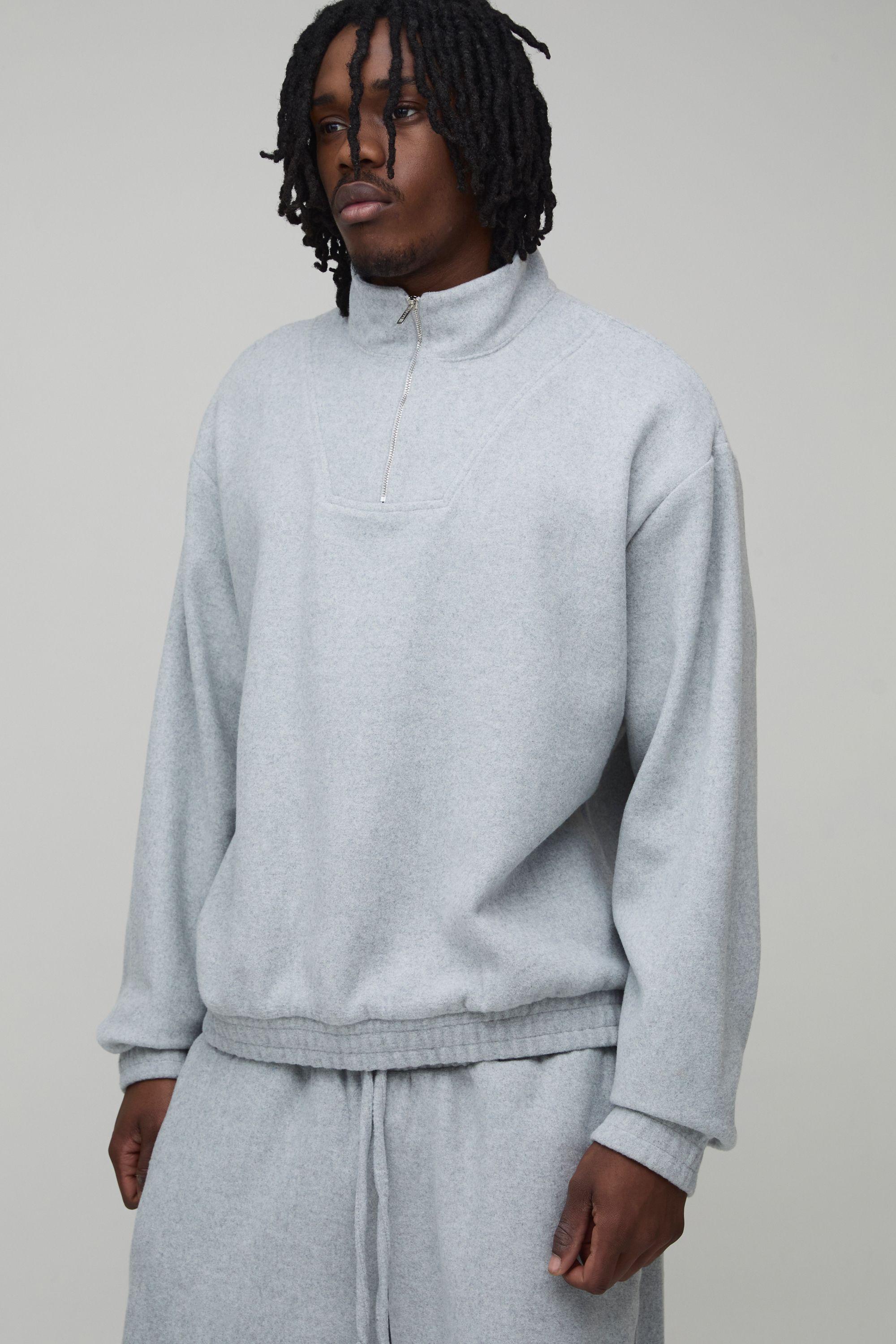 Tall Oversized Boxy Funnel Neck Sweatshirt by BOOHOOMAN