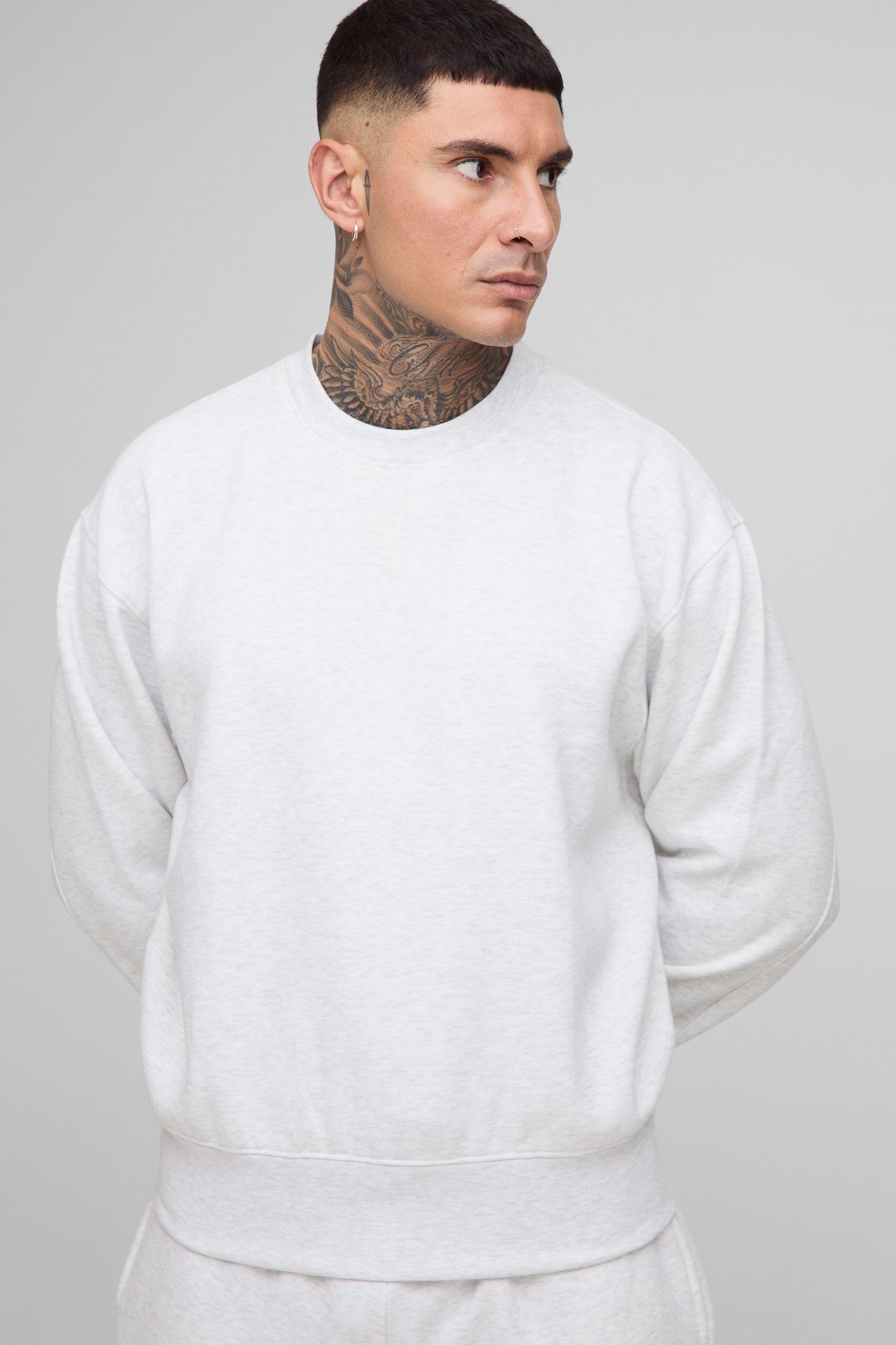 Tall Oversized Boxy Pintuck Seam Detail Sweatshirt by BOOHOOMAN