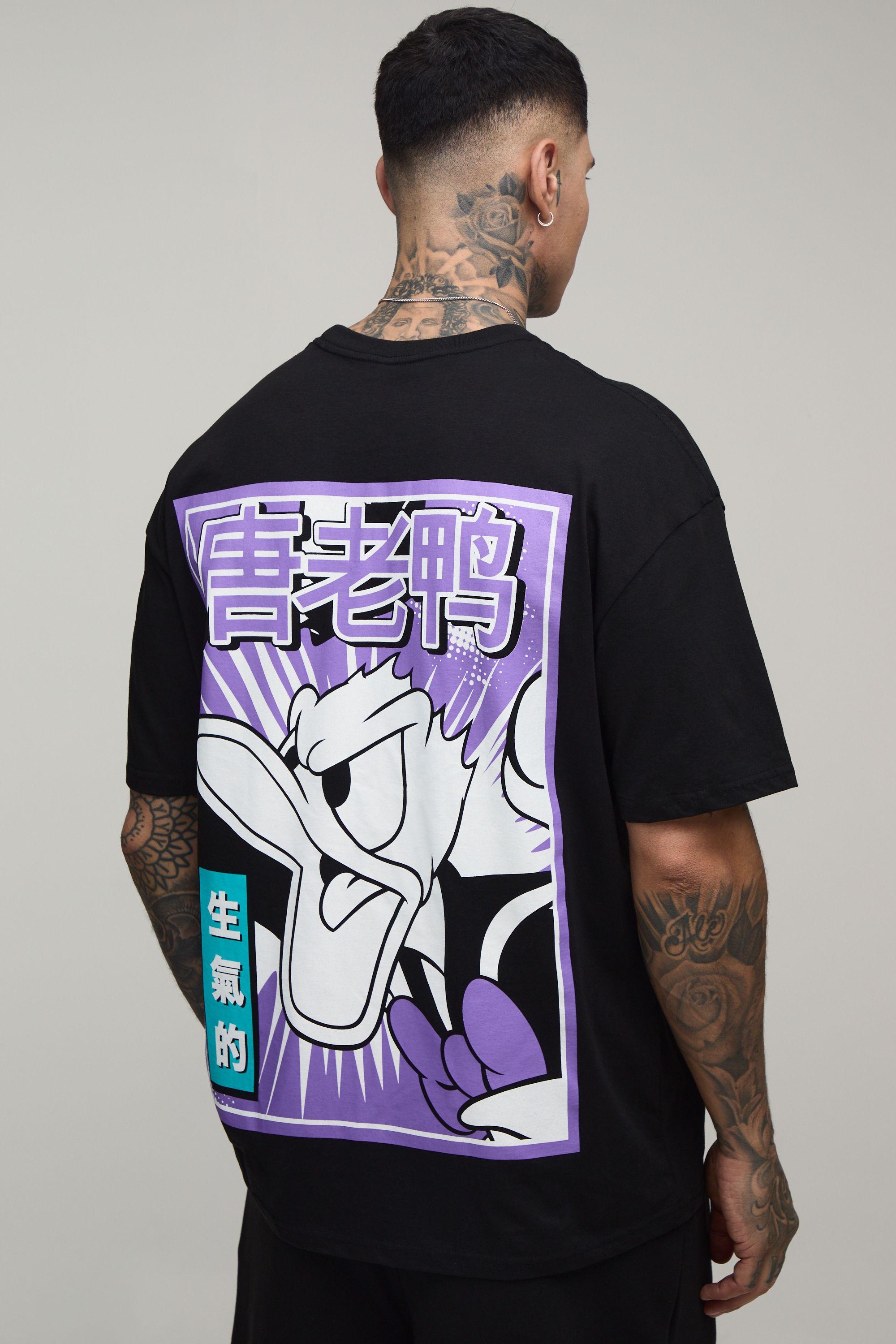 Tall Oversized Donald Duck License Print T-shirt by BOOHOOMAN