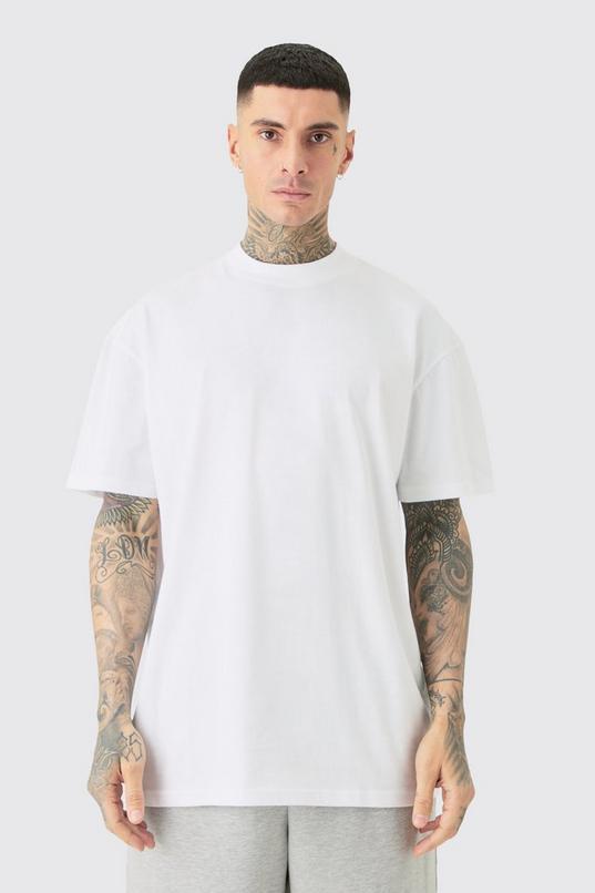 Tall Oversized Extended Neck T-shirt by BOOHOOMAN