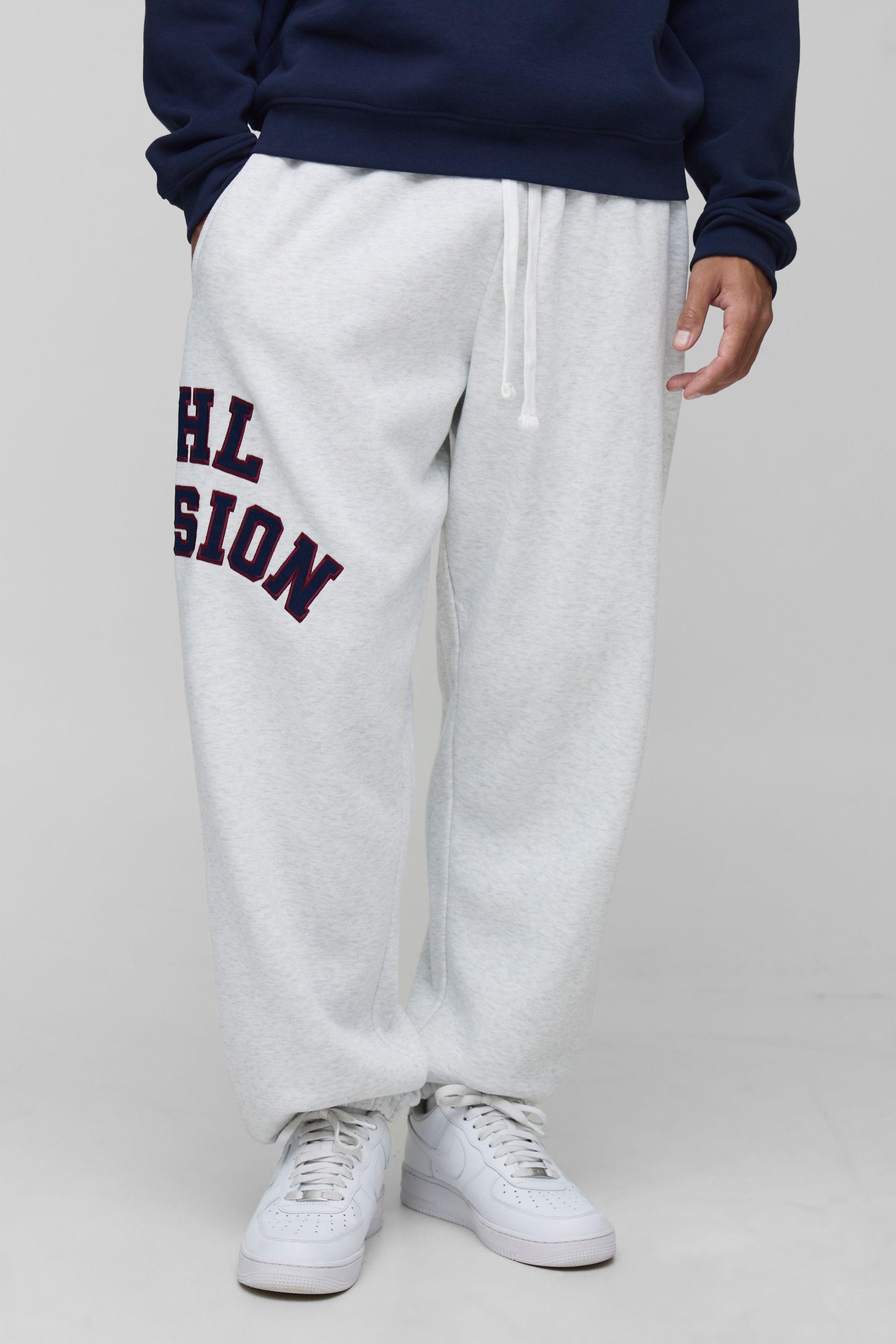 Tall Oversized Fit Varsity Applique Joggers by BOOHOOMAN