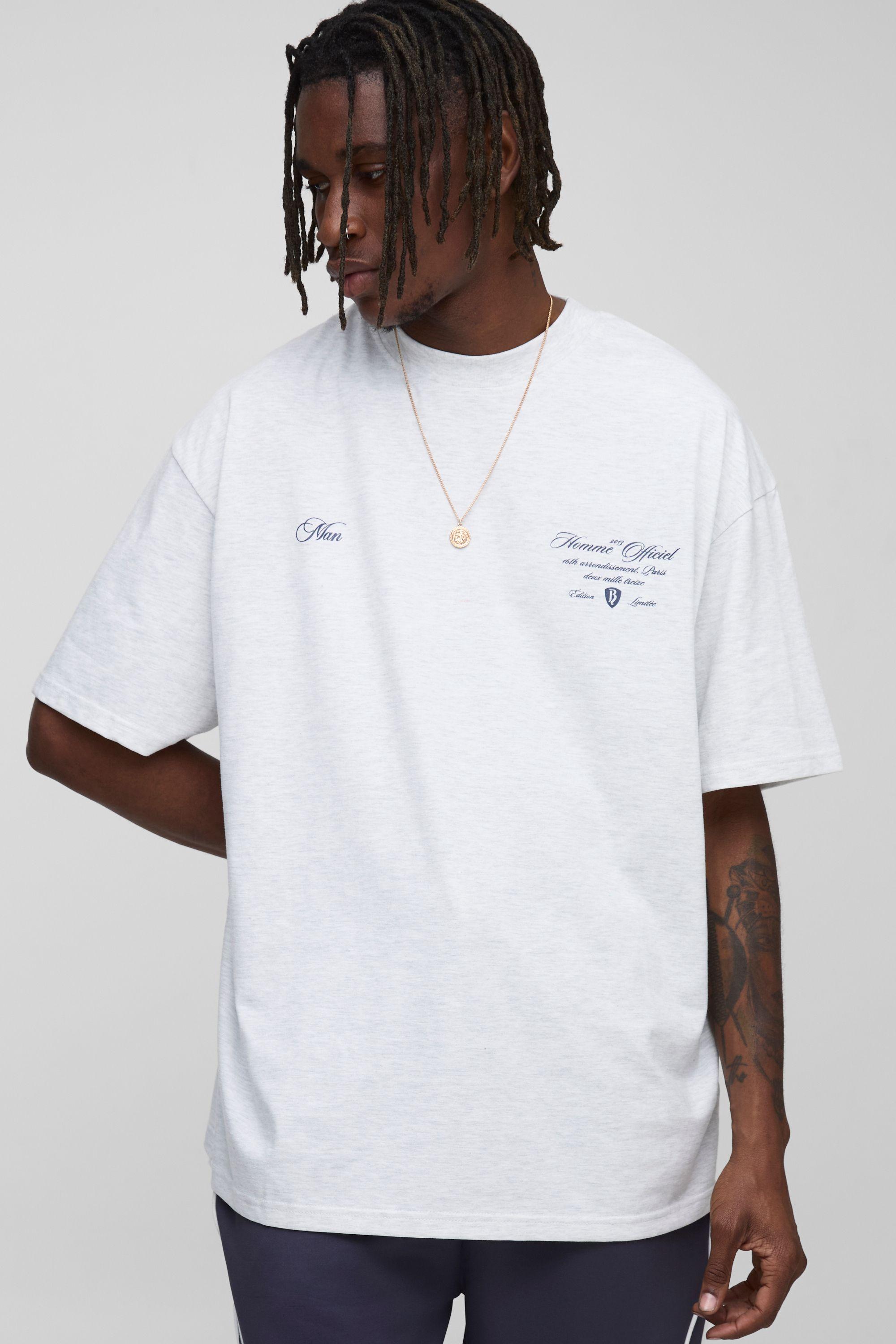 Tall Oversized Homme Heavyweight Extended Neck T-Shirt by BOOHOOMAN