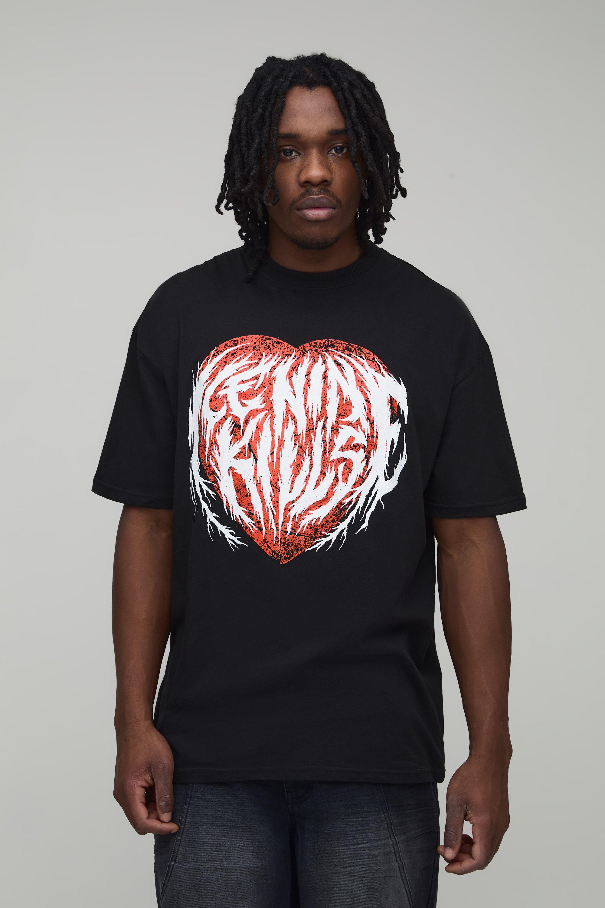 Tall Oversized Ice Nine Kills Heart License Printed T-Shirt by BOOHOOMAN Tall Oversized Ice Nine Kills Heart License Printed T-Shirt by BOOHOOMAN