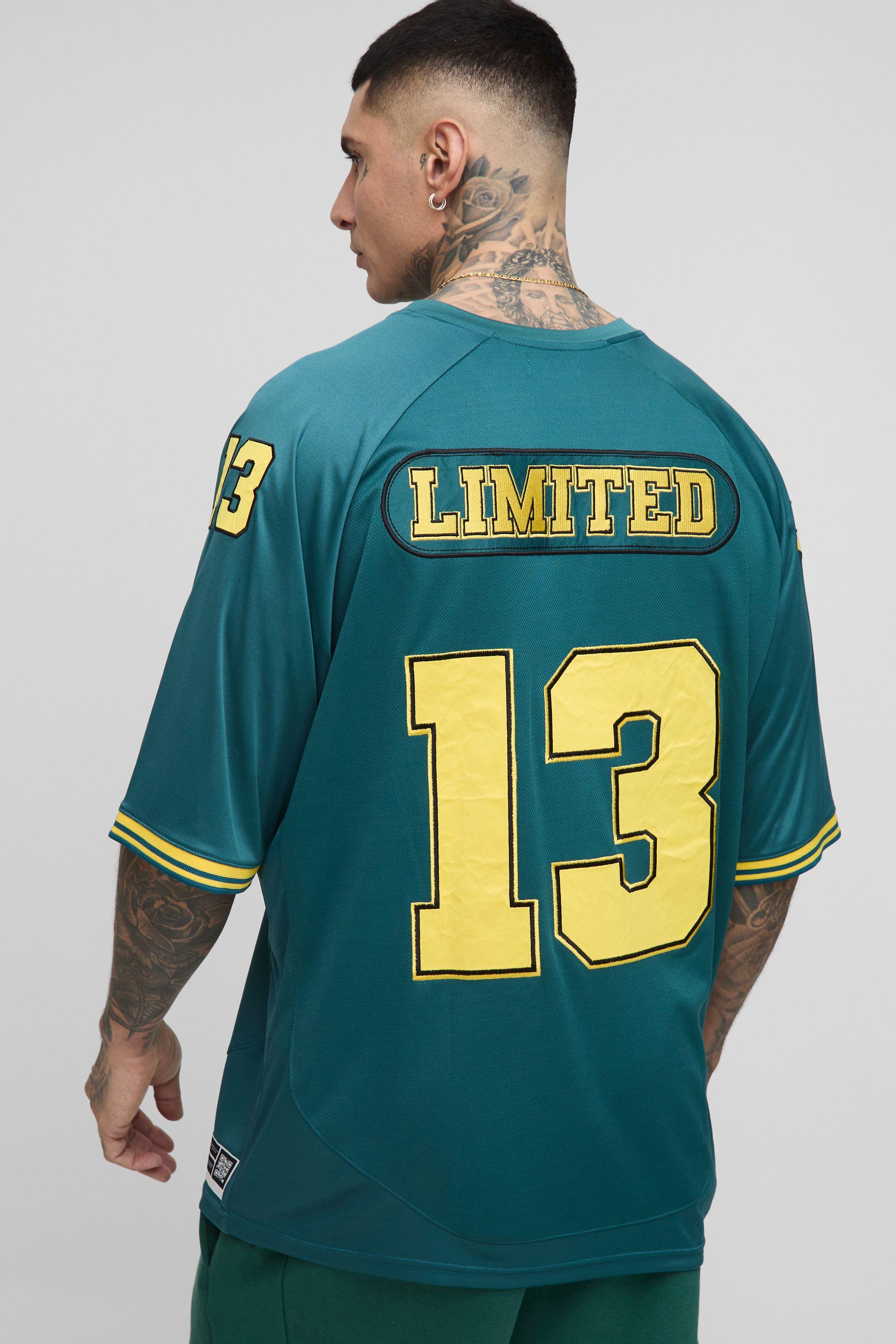 Tall Oversized Limited Applique  Baseball Shirt by BOOHOOMAN