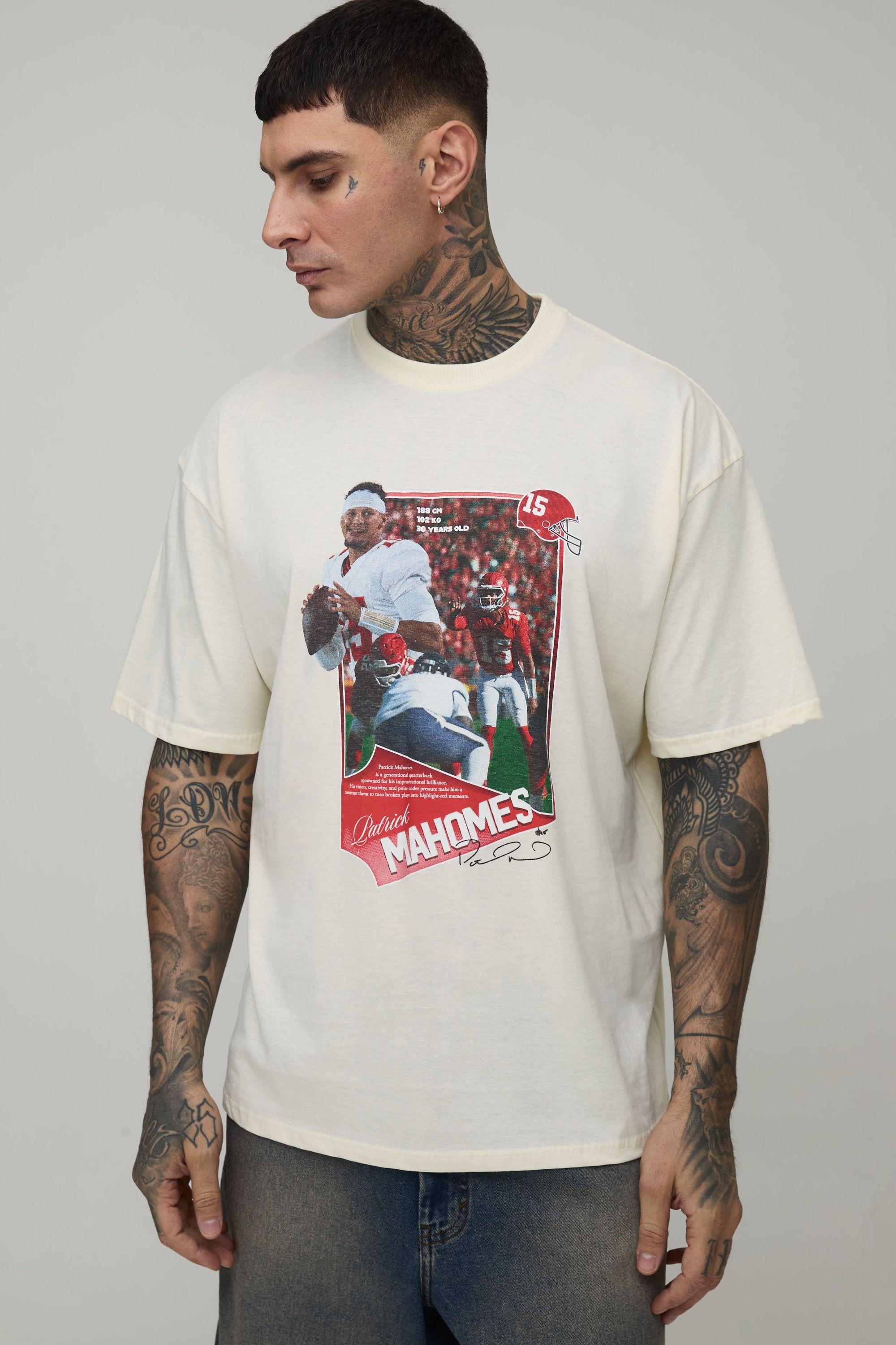 Tall Oversized NFLPA Patrick Mahomes License Printed T-Shirt by BOOHOOMAN
