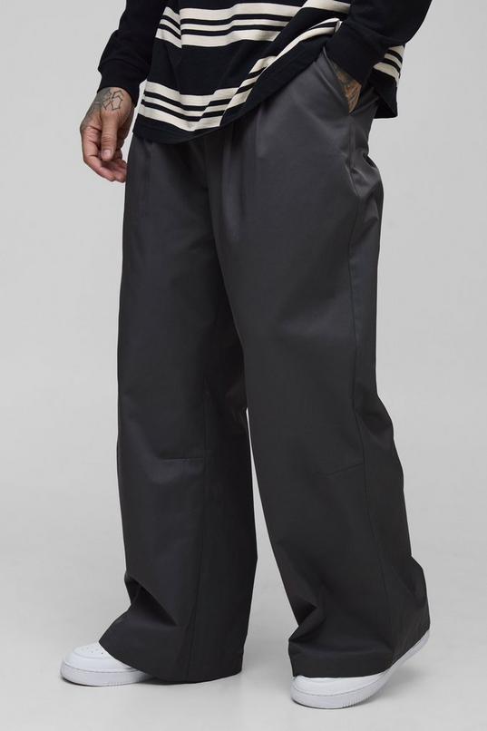 Tall Pleat Front Tailored Wide Leg Trousers by BOOHOOMAN Tall Pleat Front Tailored Wide Leg Trousers by BOOHOOMAN