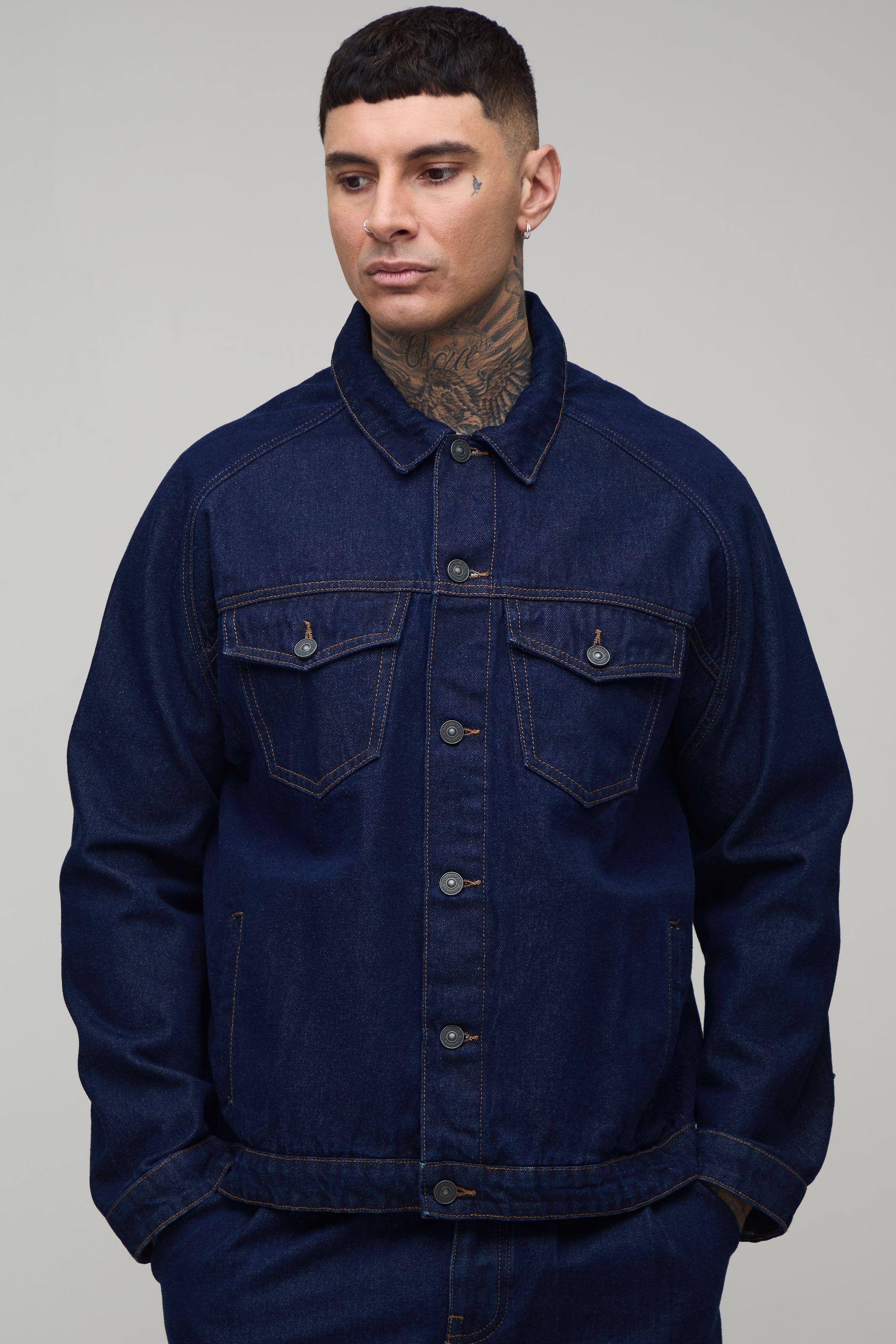 Tall Regular Fit Denim Jacket by BOOHOOMAN