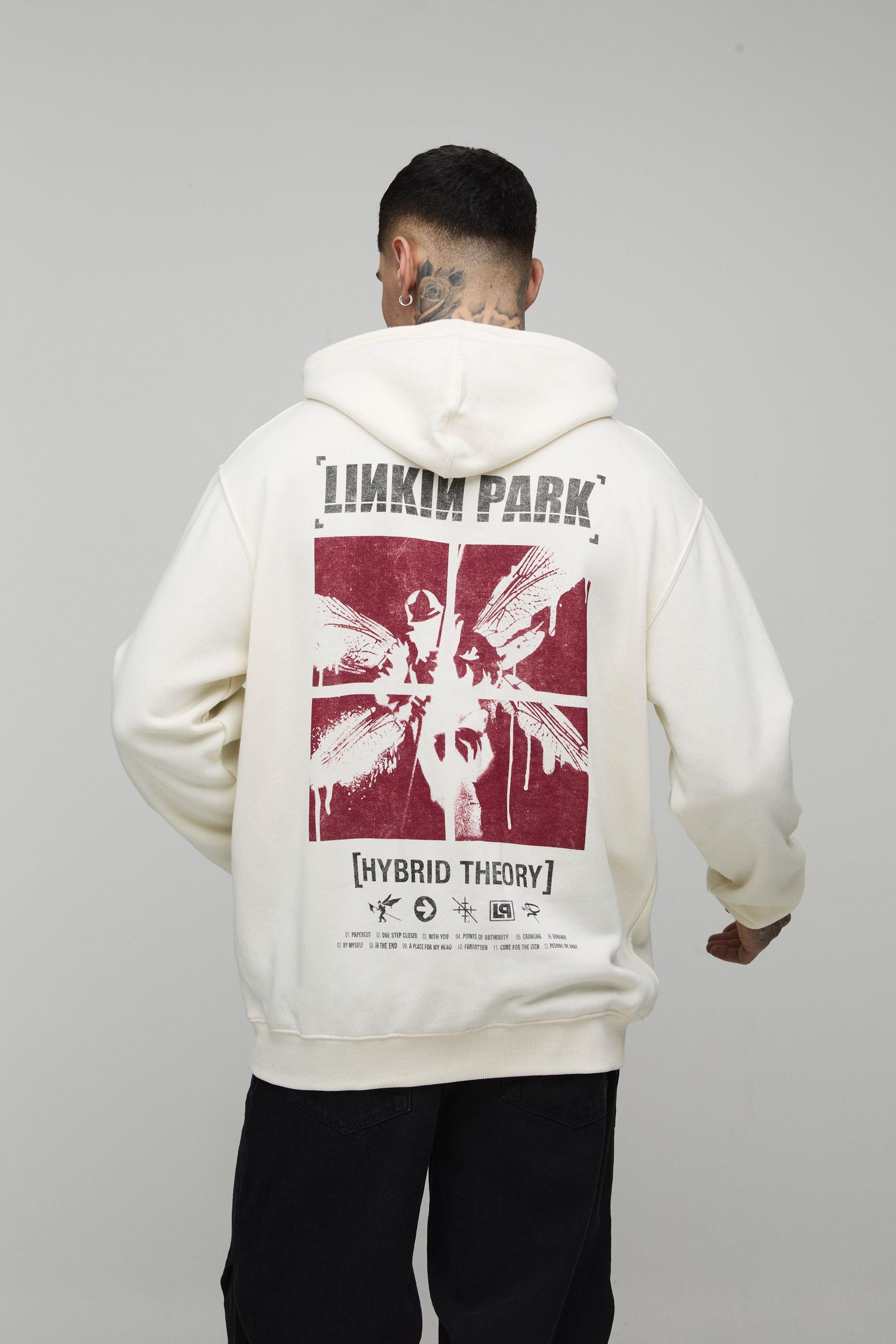 Tall Regular Fit LinkIn Park License Printed Hoodie by BOOHOOMAN