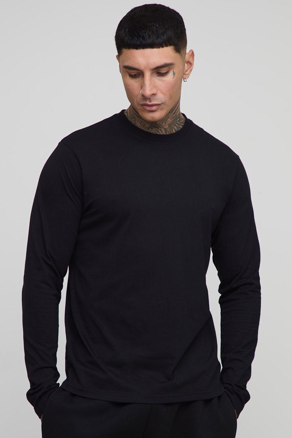 Tall Regular Fit Long Sleeve Crew Neck T-shirt by BOOHOOMAN
