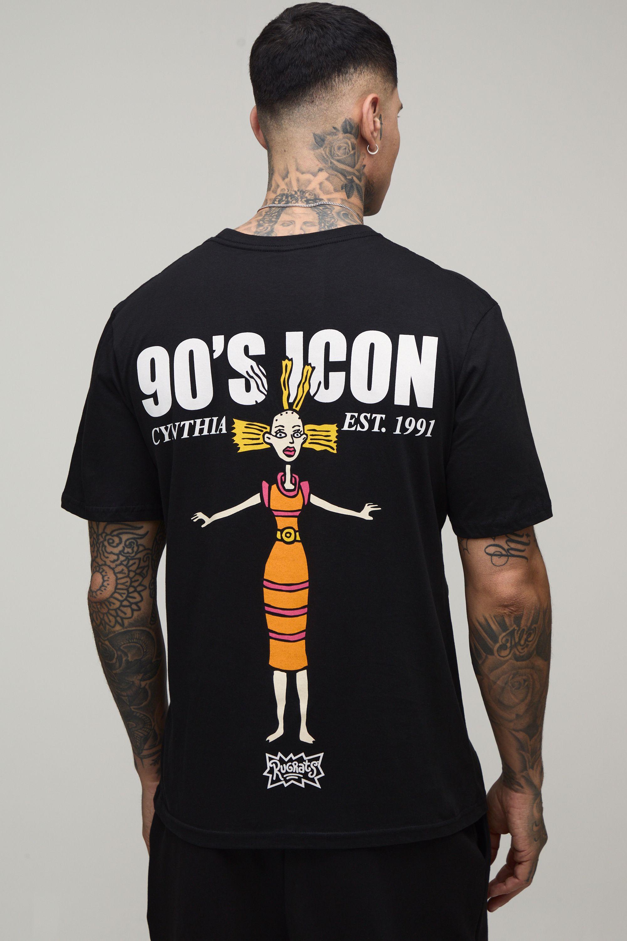 Tall Regular Rugrats Cynthia License Print T-shirt by BOOHOOMAN