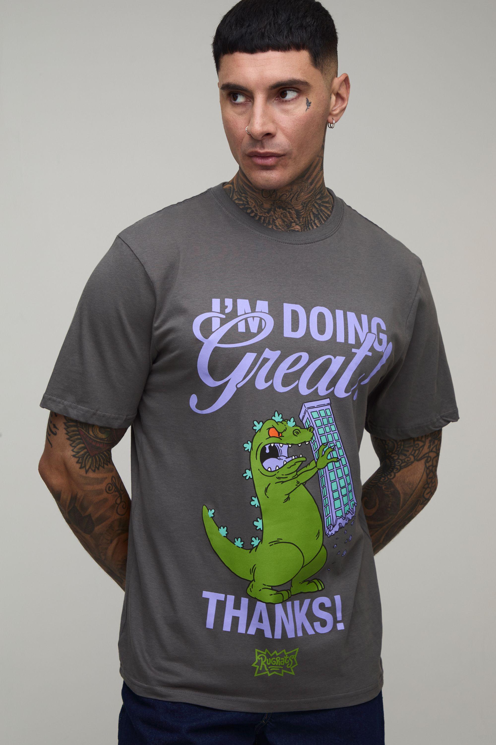 Tall Regular Rugrats Reptile License Print T-shirt by BOOHOOMAN