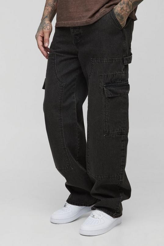 Tall Relaxed Fit Carpenter Cargo Jeans by BOOHOOMAN